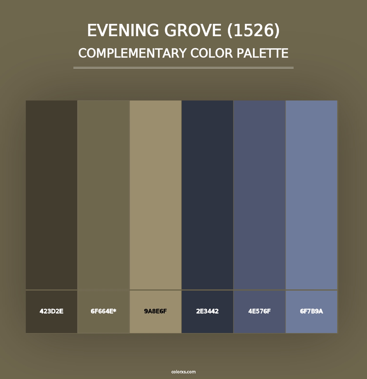 Evening Grove (1526) - Complementary Color Palette