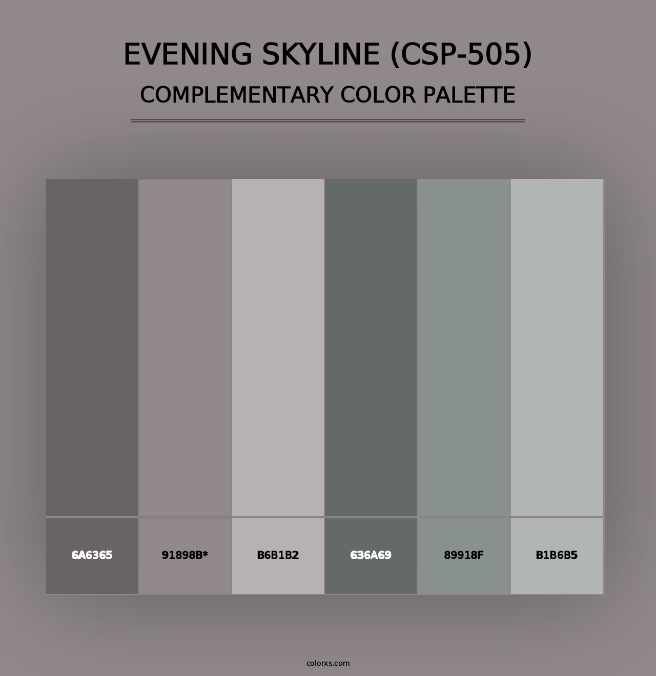 Evening Skyline (CSP-505) - Complementary Color Palette