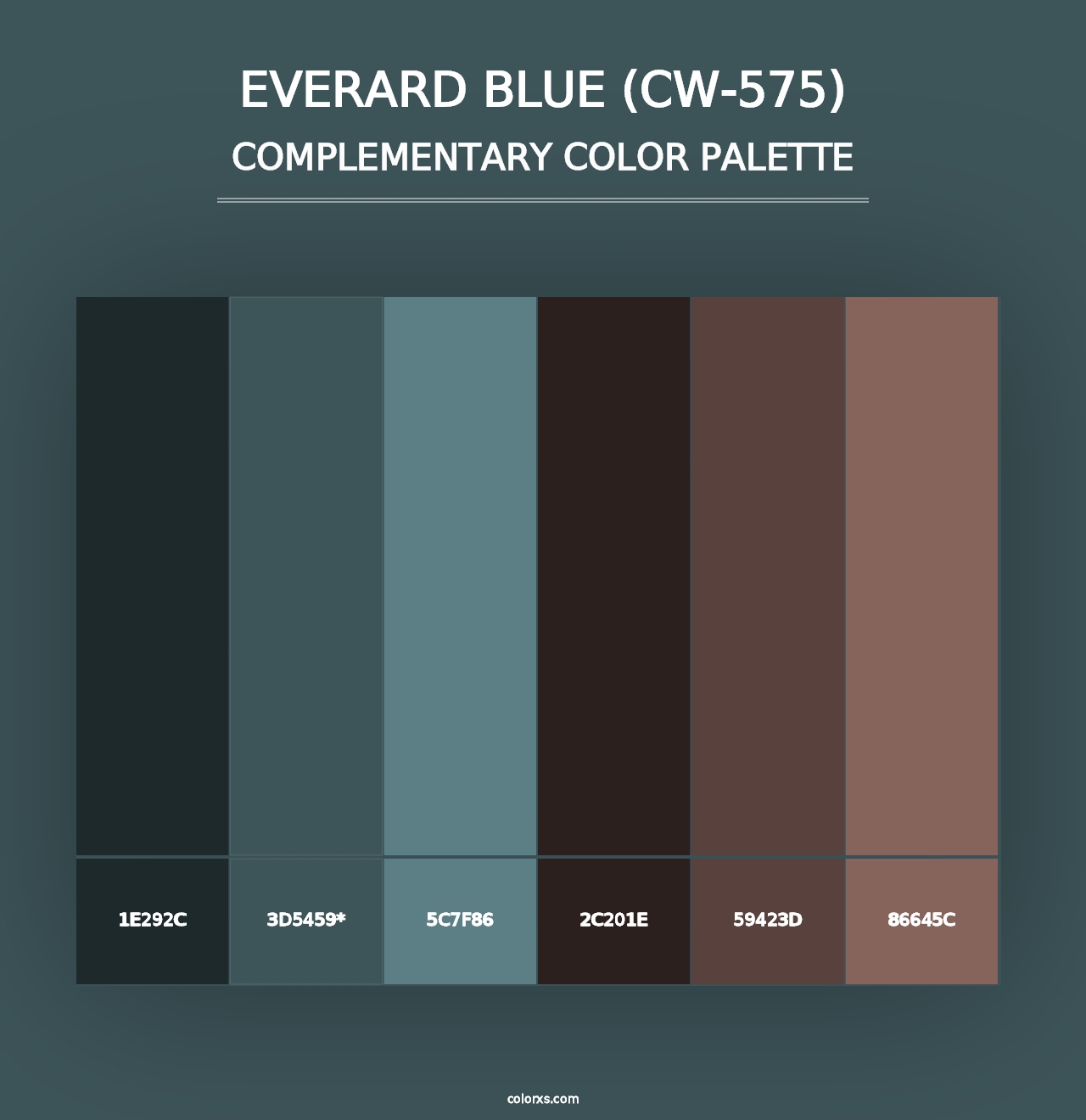 Everard Blue (CW-575) - Complementary Color Palette