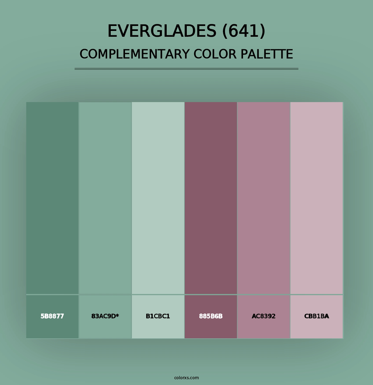 Everglades (641) - Complementary Color Palette