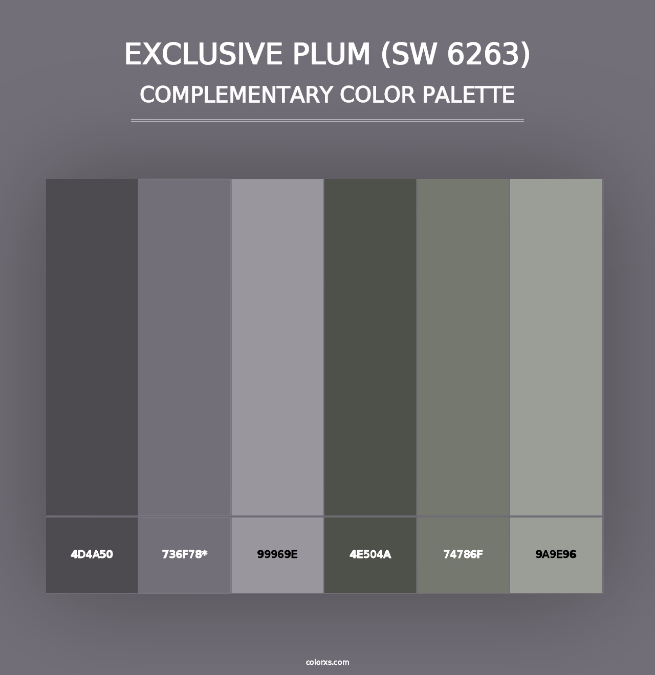 Exclusive Plum (SW 6263) - Complementary Color Palette