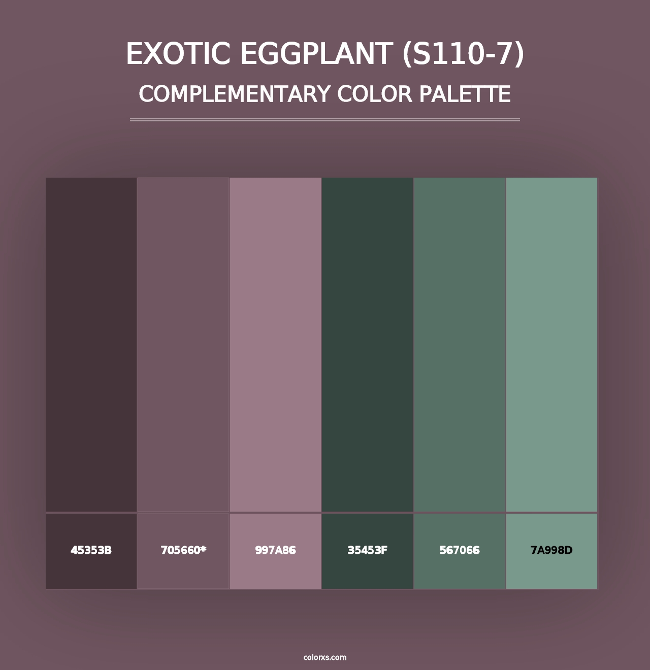 Exotic Eggplant (S110-7) - Complementary Color Palette