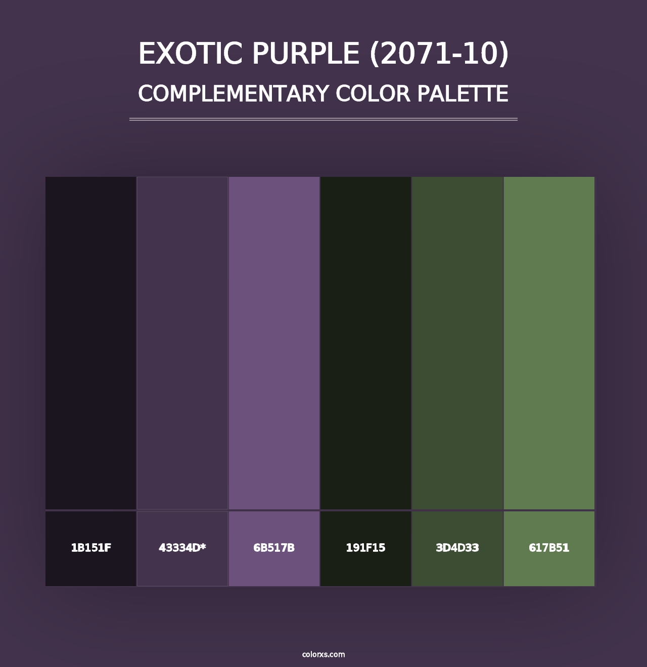 Exotic Purple (2071-10) - Complementary Color Palette