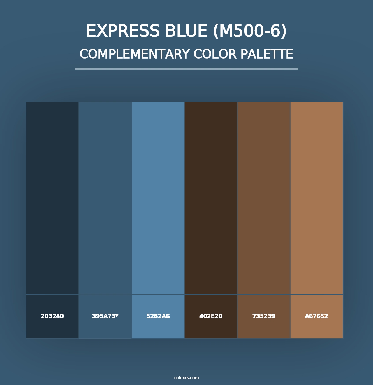 Express Blue (M500-6) - Complementary Color Palette