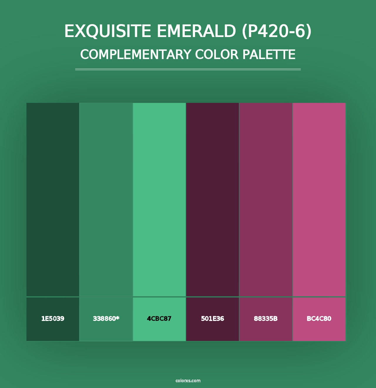 Exquisite Emerald (P420-6) - Complementary Color Palette