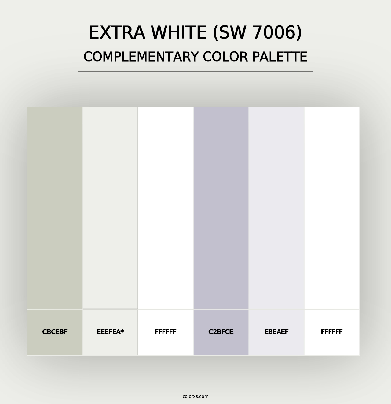 Extra White (SW 7006) - Complementary Color Palette