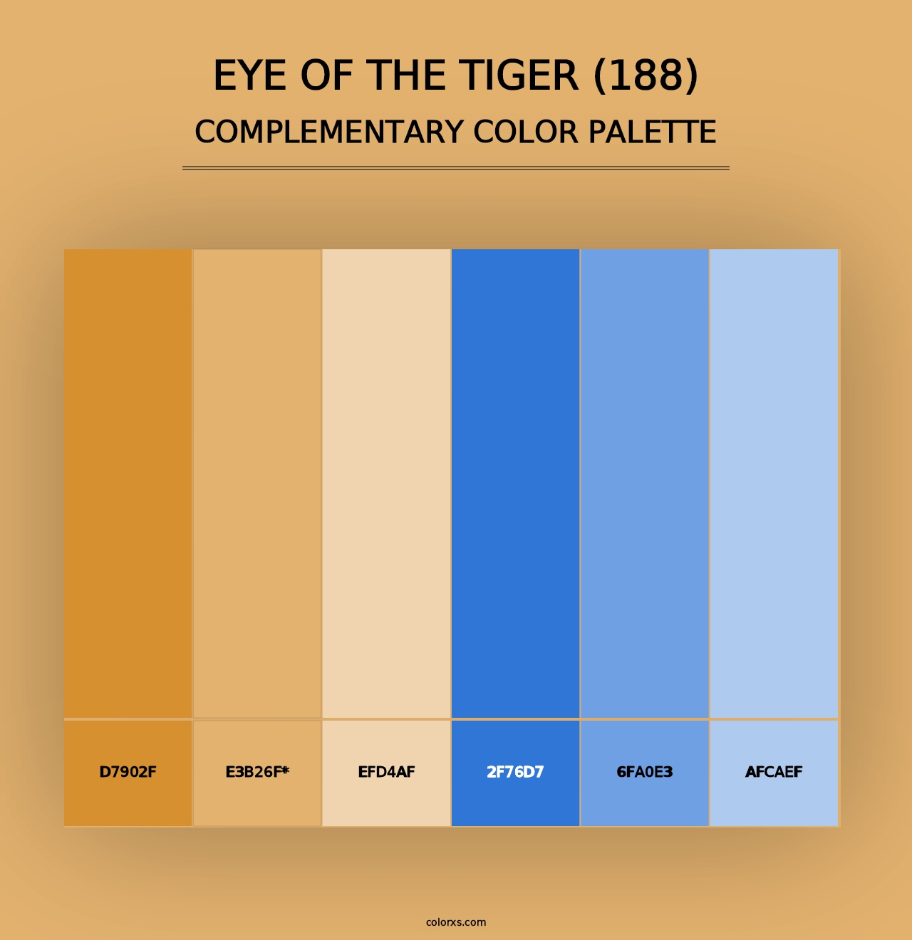 Eye of the Tiger (188) - Complementary Color Palette