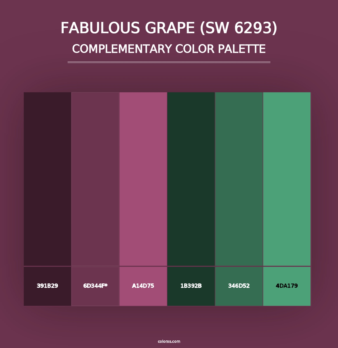 Fabulous Grape (SW 6293) - Complementary Color Palette