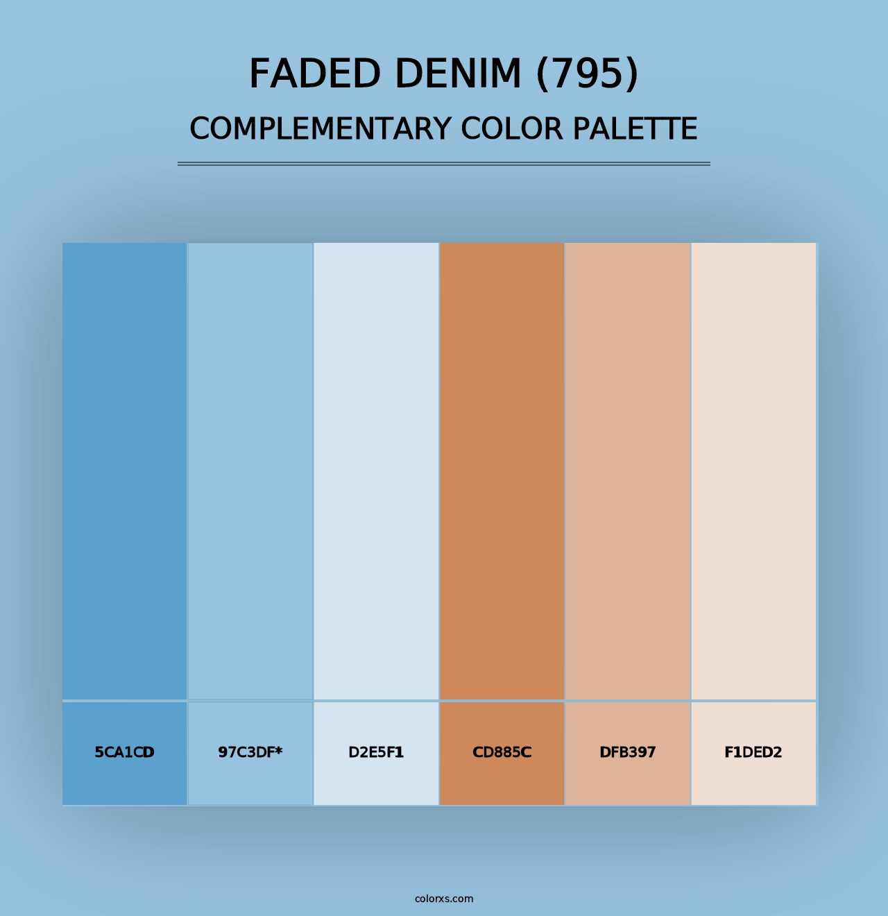 Faded Denim (795) - Complementary Color Palette