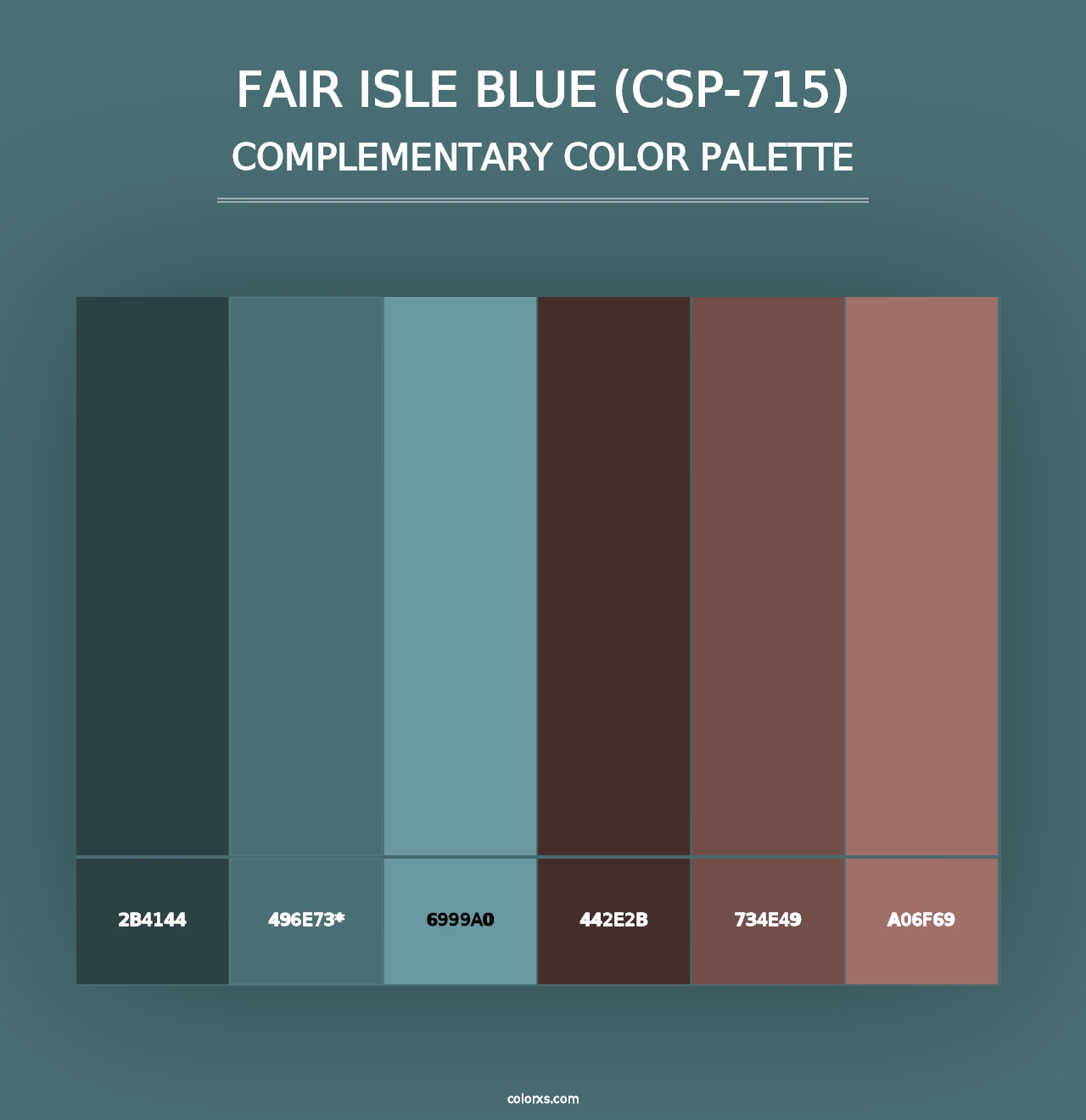 Fair Isle Blue (CSP-715) - Complementary Color Palette