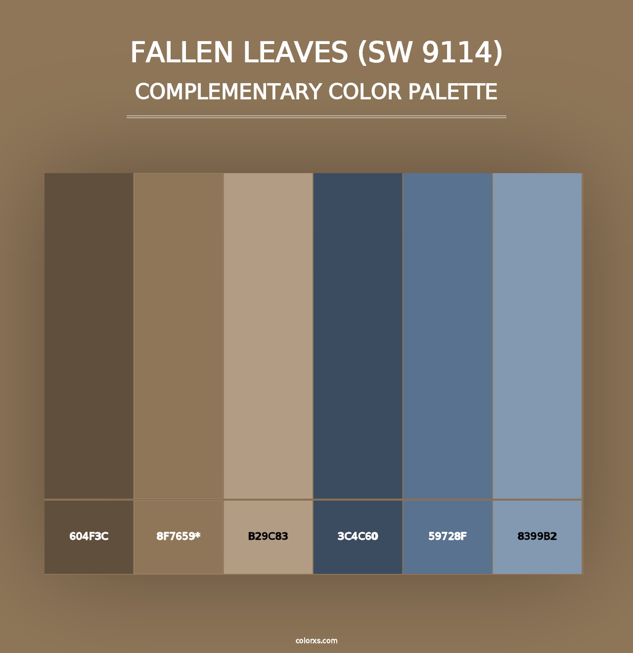 Fallen Leaves (SW 9114) - Complementary Color Palette