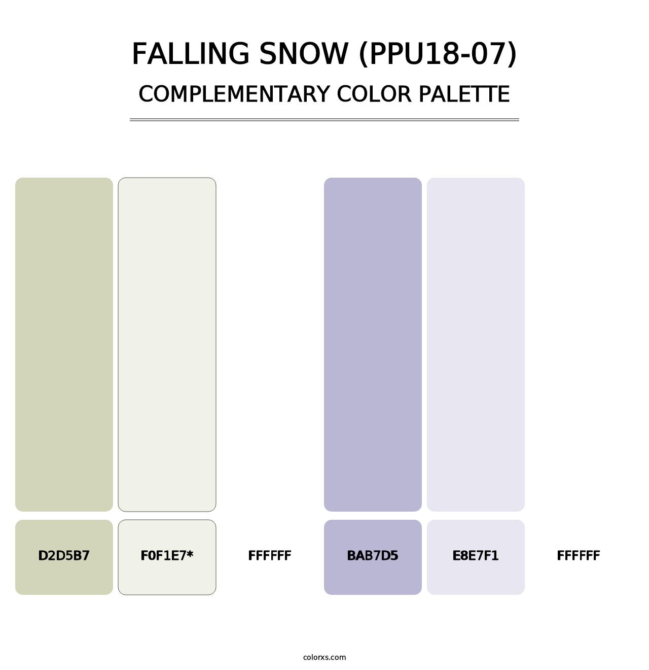 Falling Snow (PPU18-07) - Complementary Color Palette