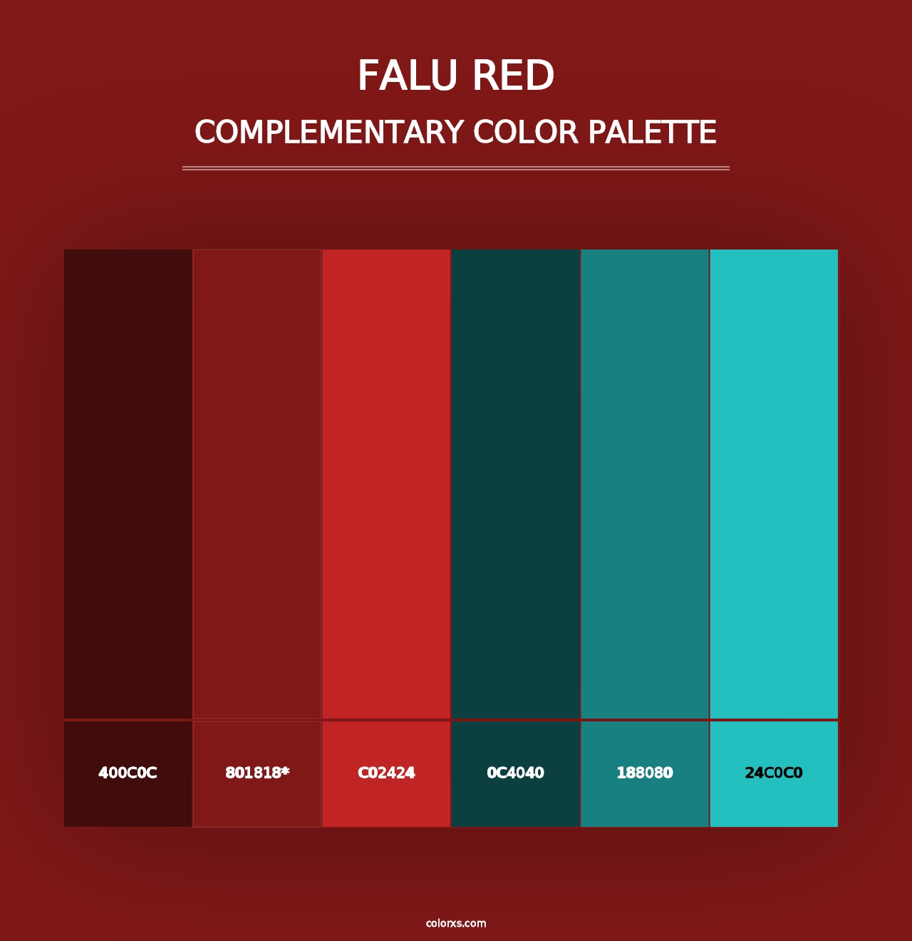 Falu red - Complementary Color Palette