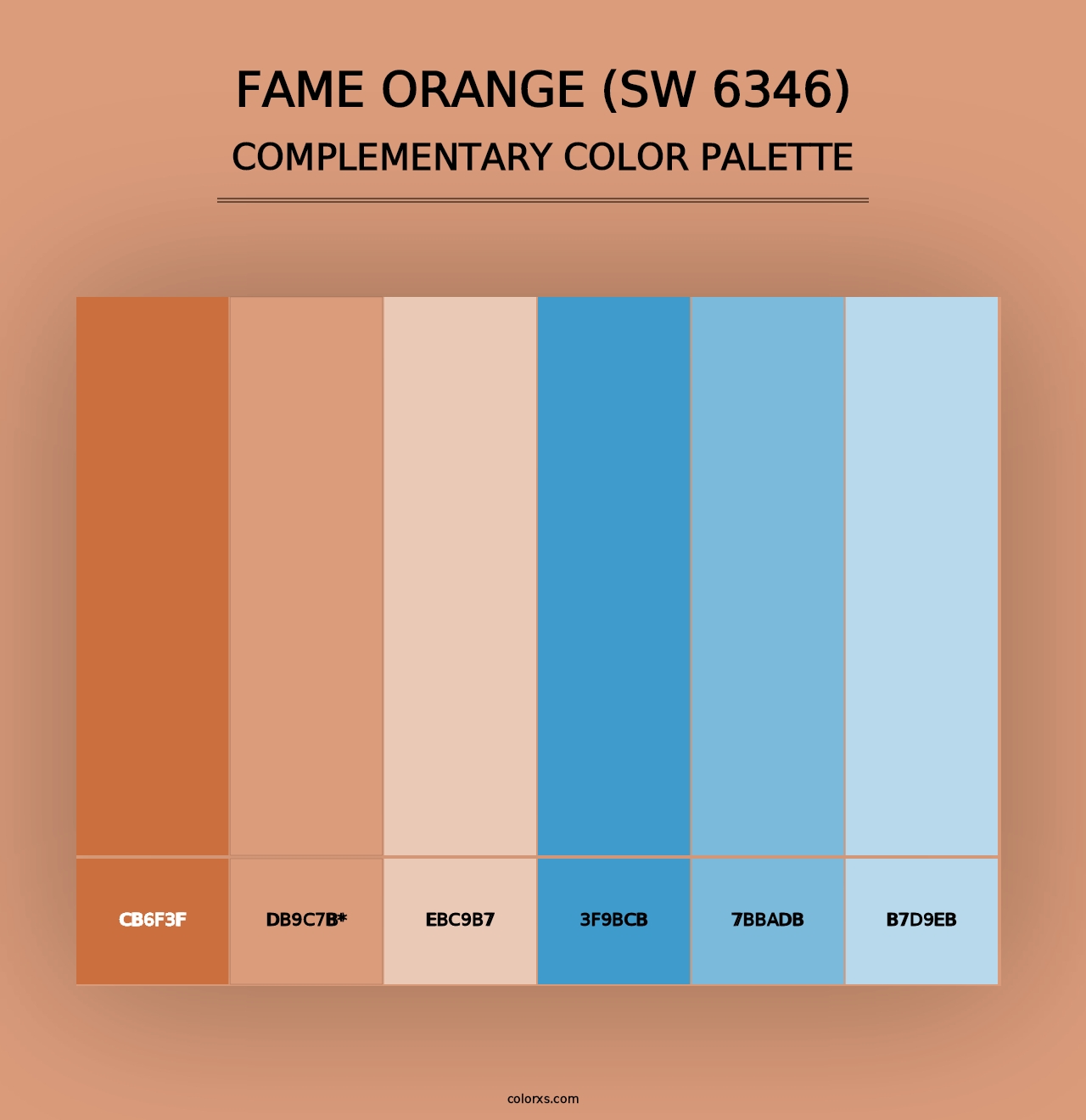 Fame Orange (SW 6346) - Complementary Color Palette