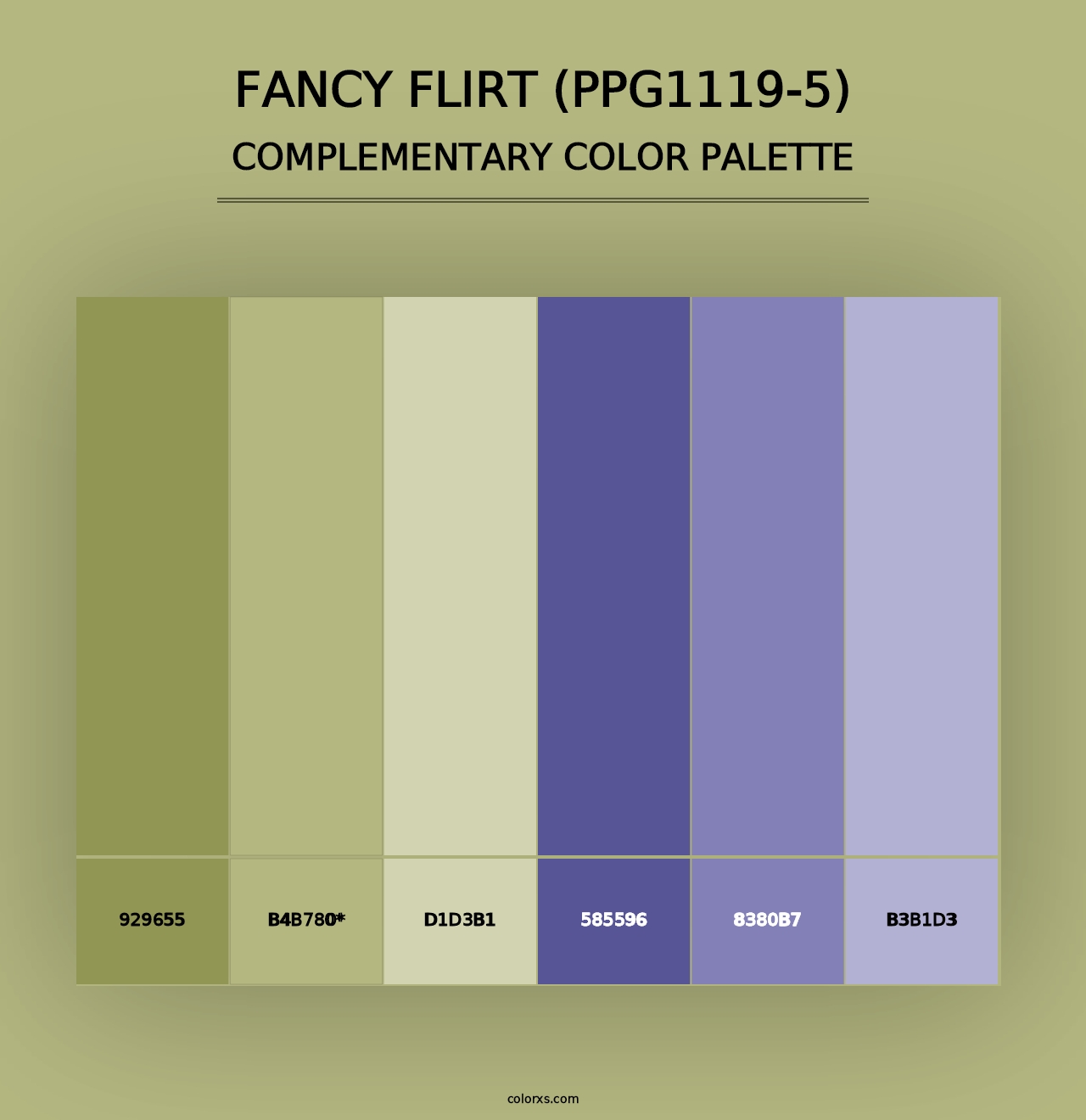 Fancy Flirt (PPG1119-5) - Complementary Color Palette