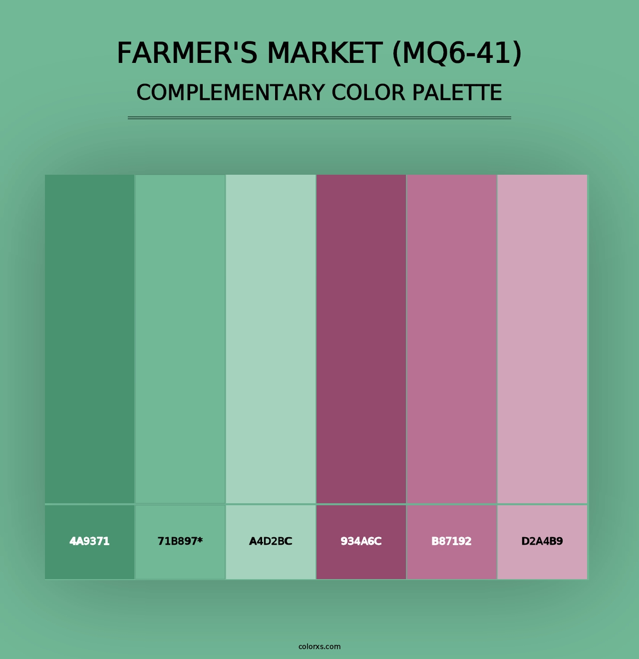 Farmer'S Market (MQ6-41) - Complementary Color Palette