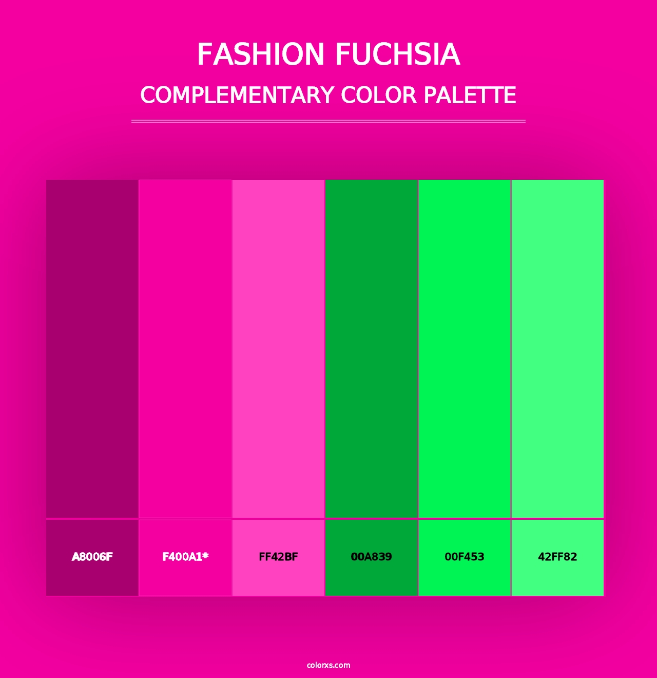 Fashion fuchsia - Complementary Color Palette