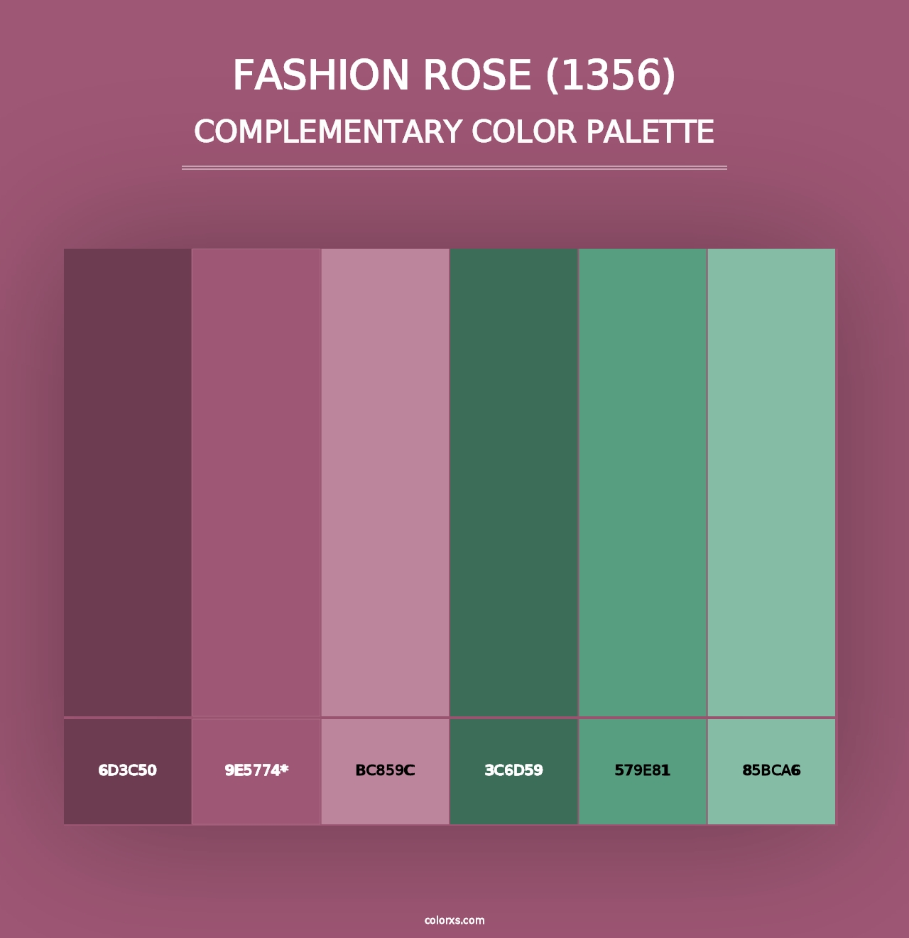 Fashion Rose (1356) - Complementary Color Palette