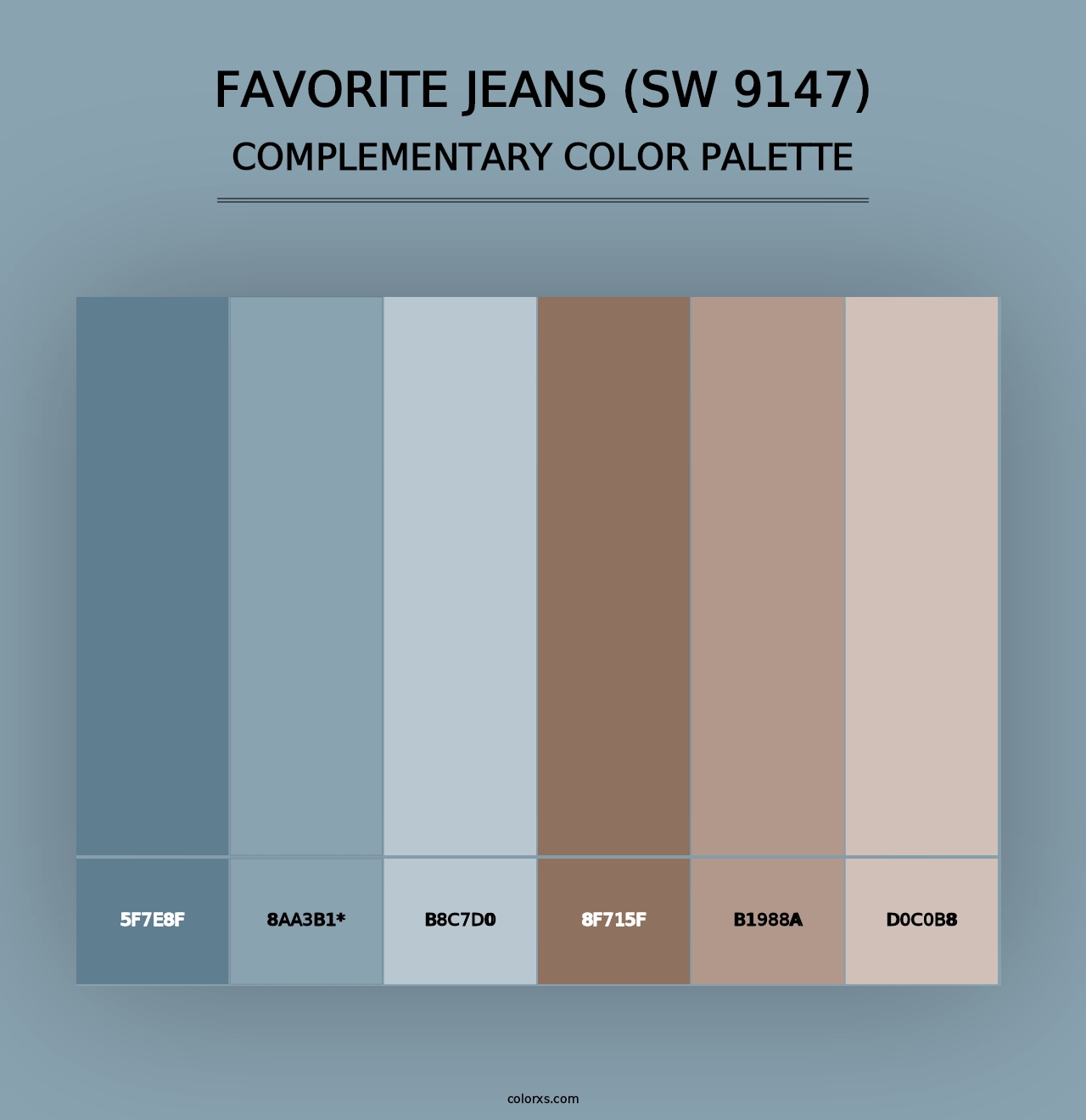 Favorite Jeans (SW 9147) - Complementary Color Palette