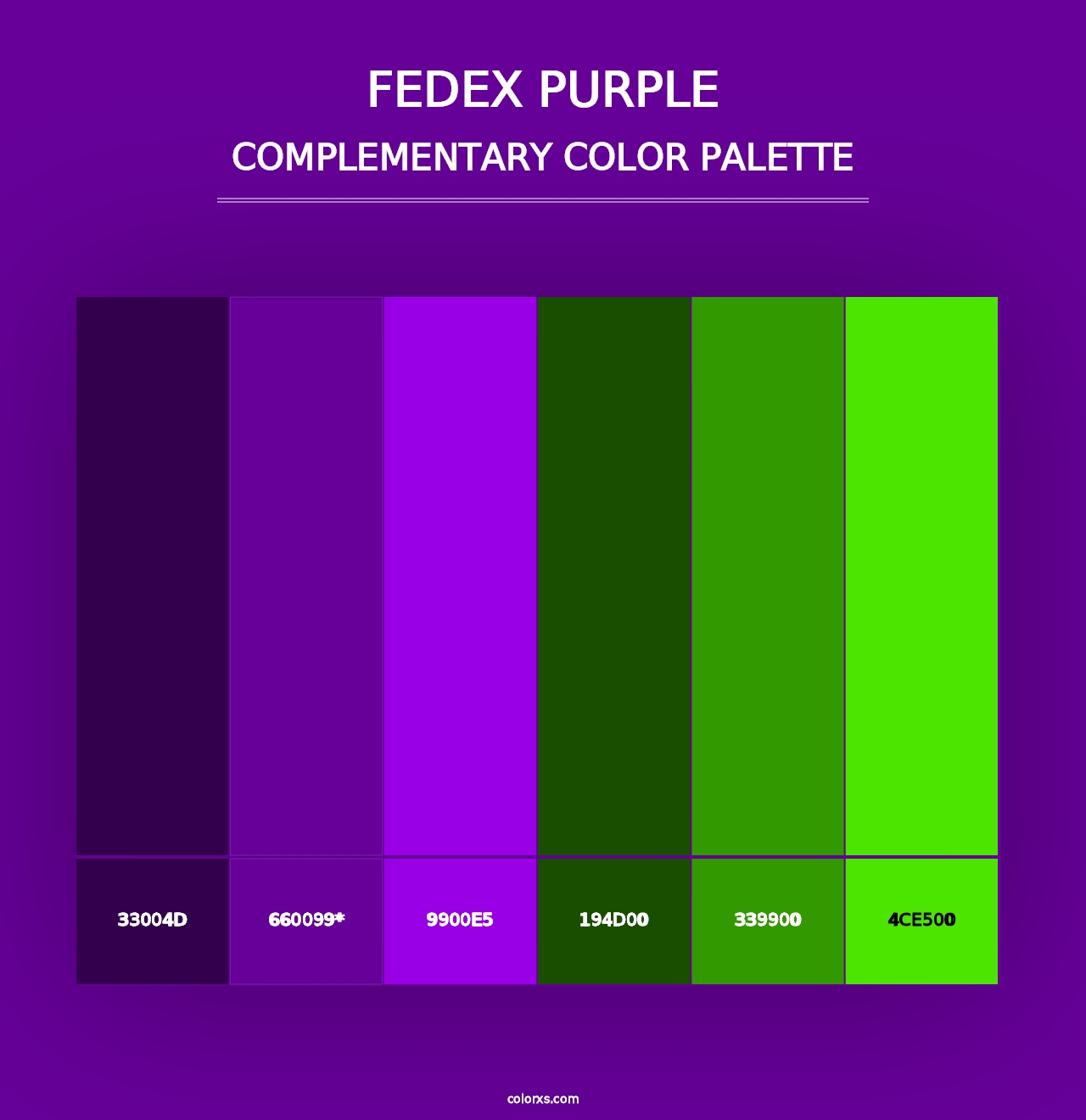 FedEx Purple - Complementary Color Palette