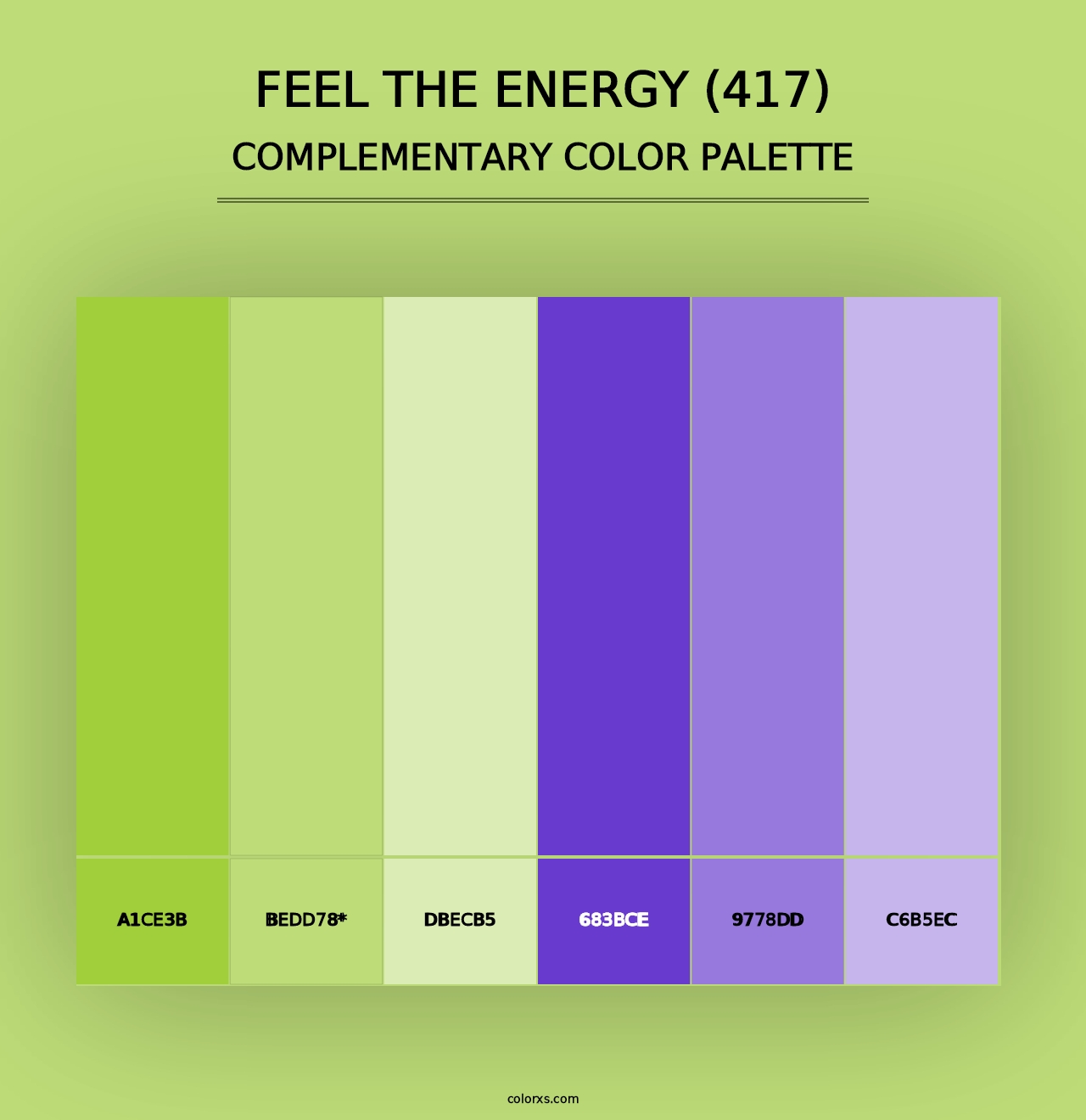 Feel the Energy (417) - Complementary Color Palette