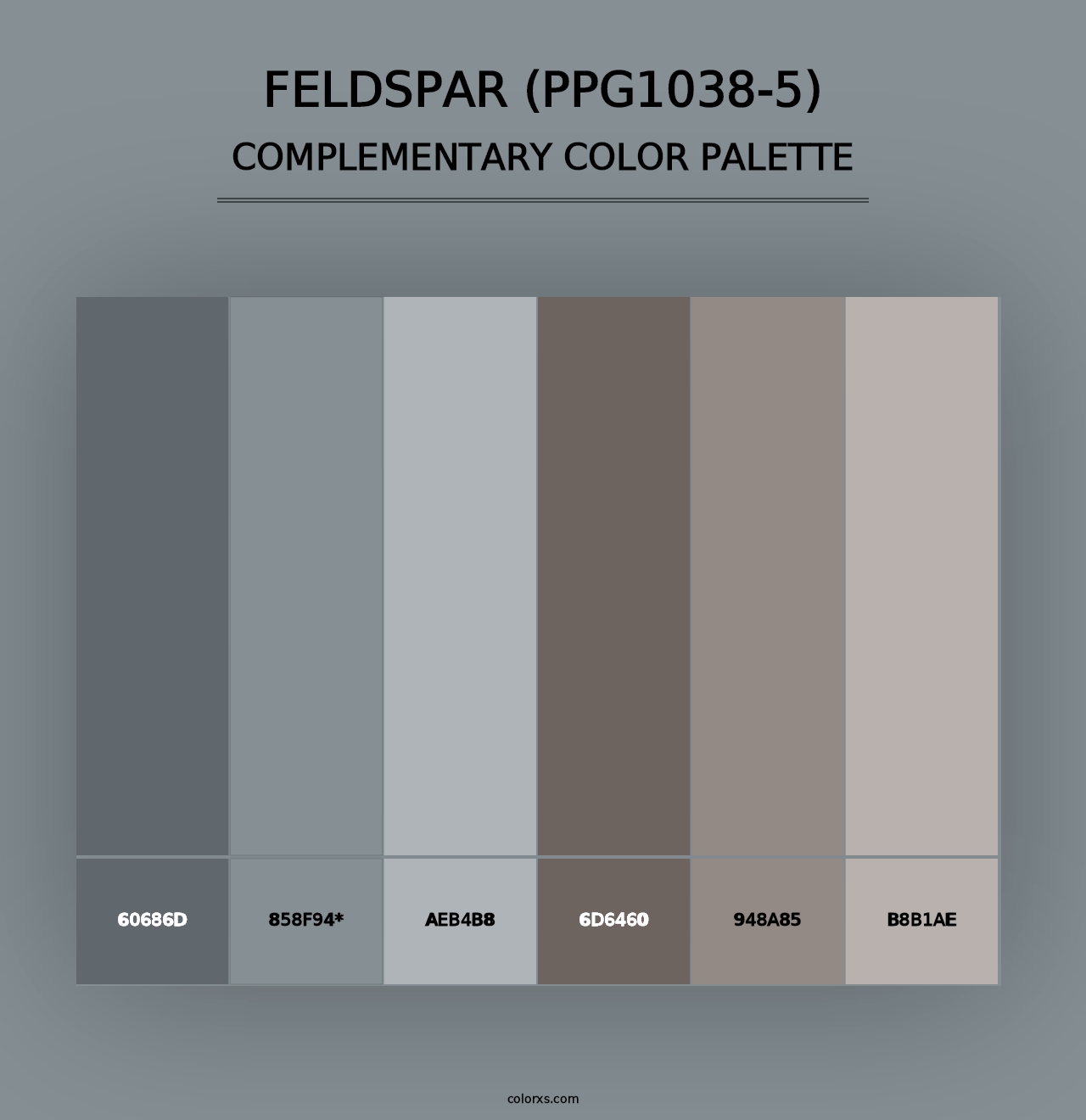 Feldspar (PPG1038-5) - Complementary Color Palette