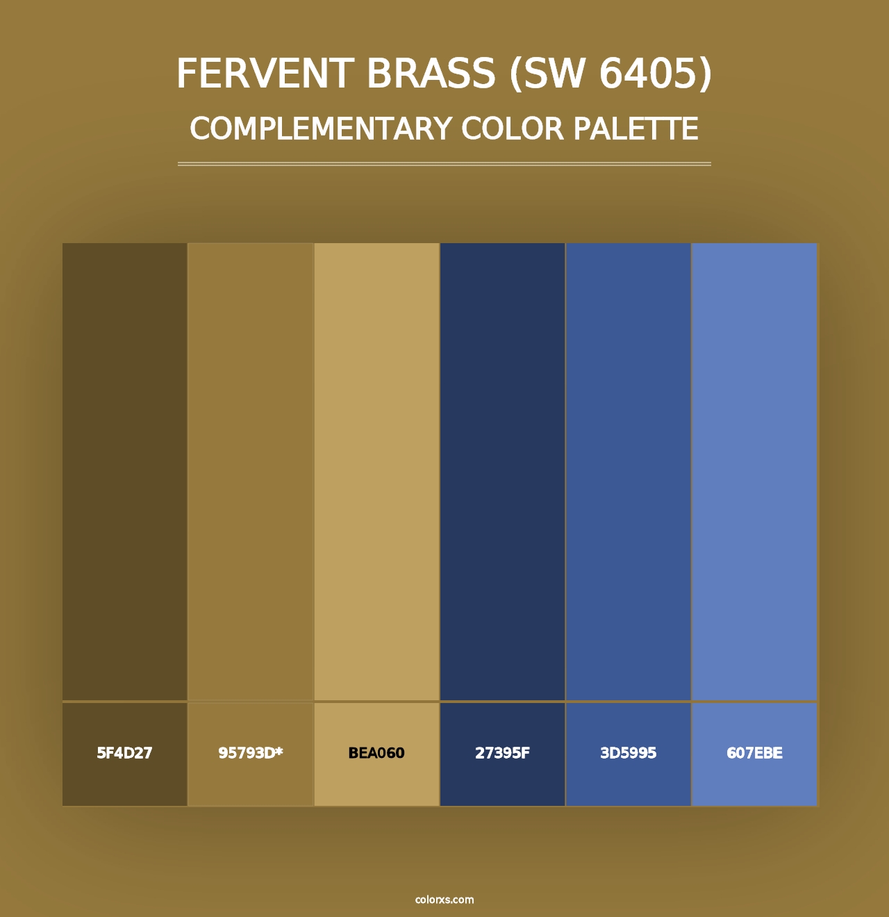 Fervent Brass (SW 6405) - Complementary Color Palette