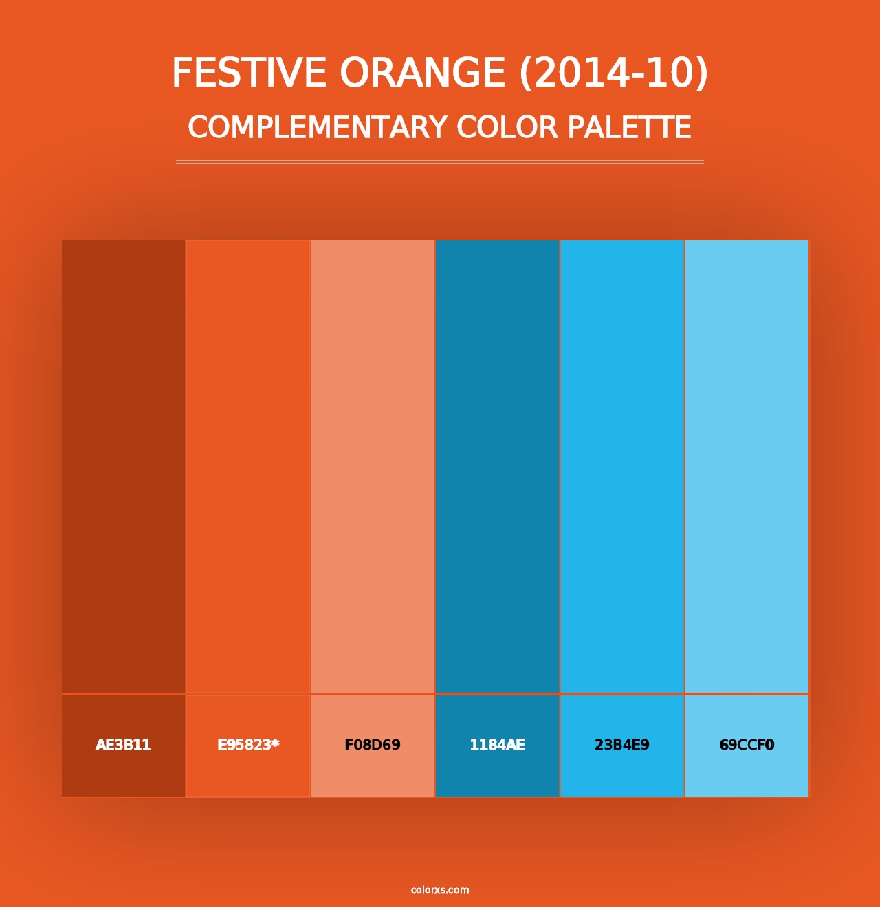 Festive Orange (2014-10) - Complementary Color Palette