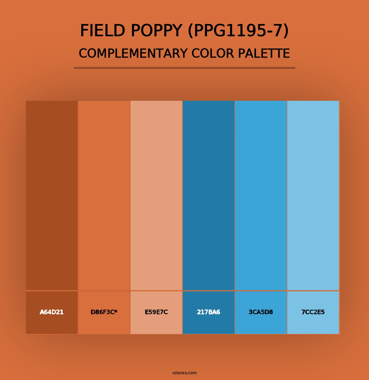 Field Poppy (PPG1195-7) - Complementary Color Palette