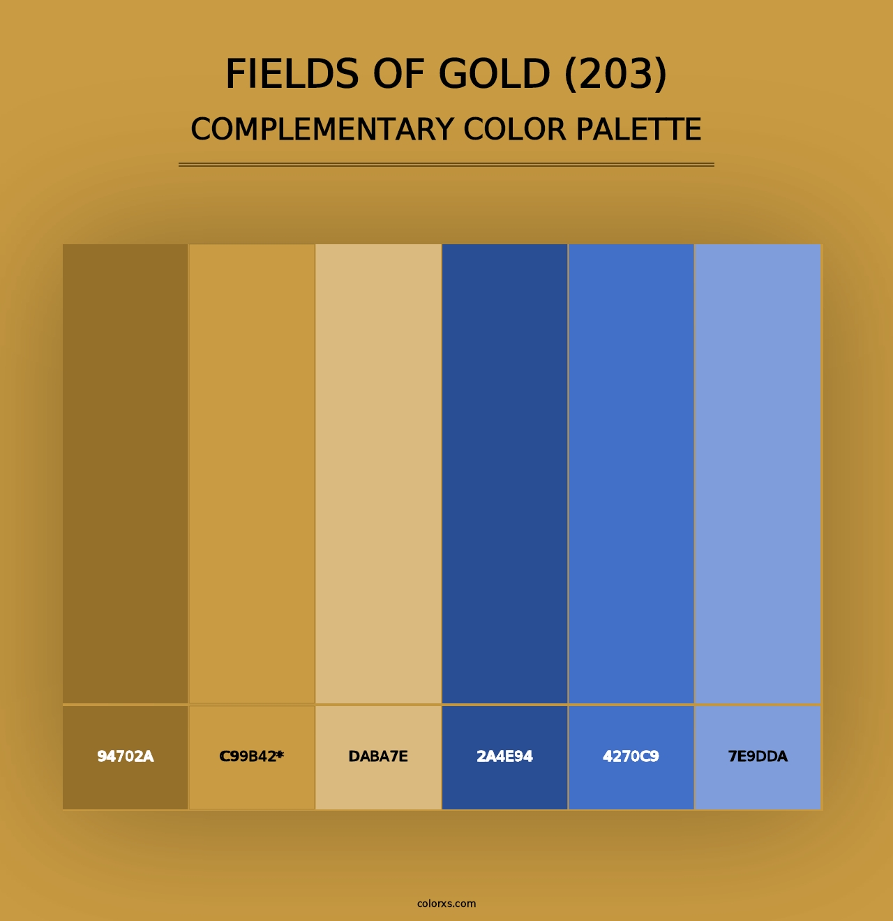 Fields of Gold (203) - Complementary Color Palette