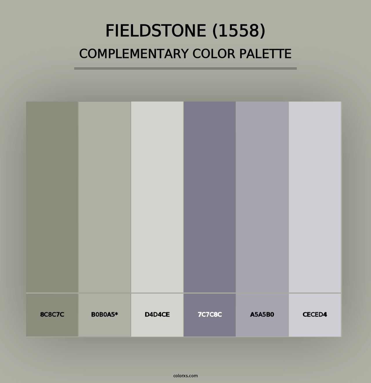 Fieldstone (1558) - Complementary Color Palette