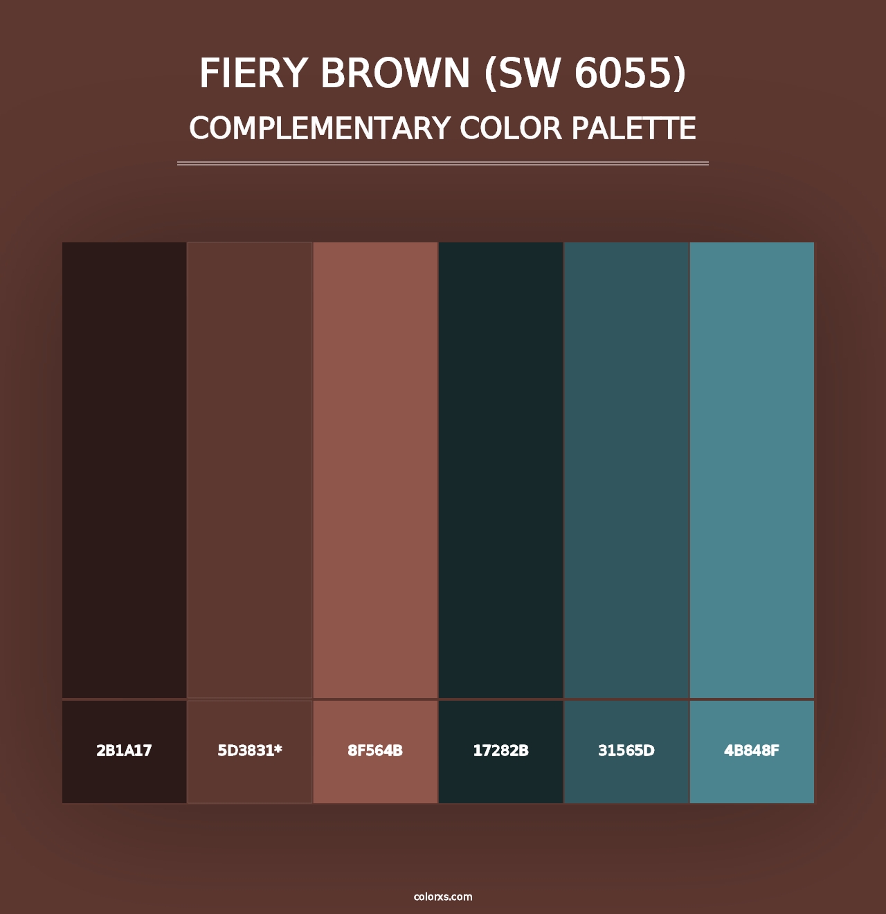 Fiery Brown (SW 6055) - Complementary Color Palette