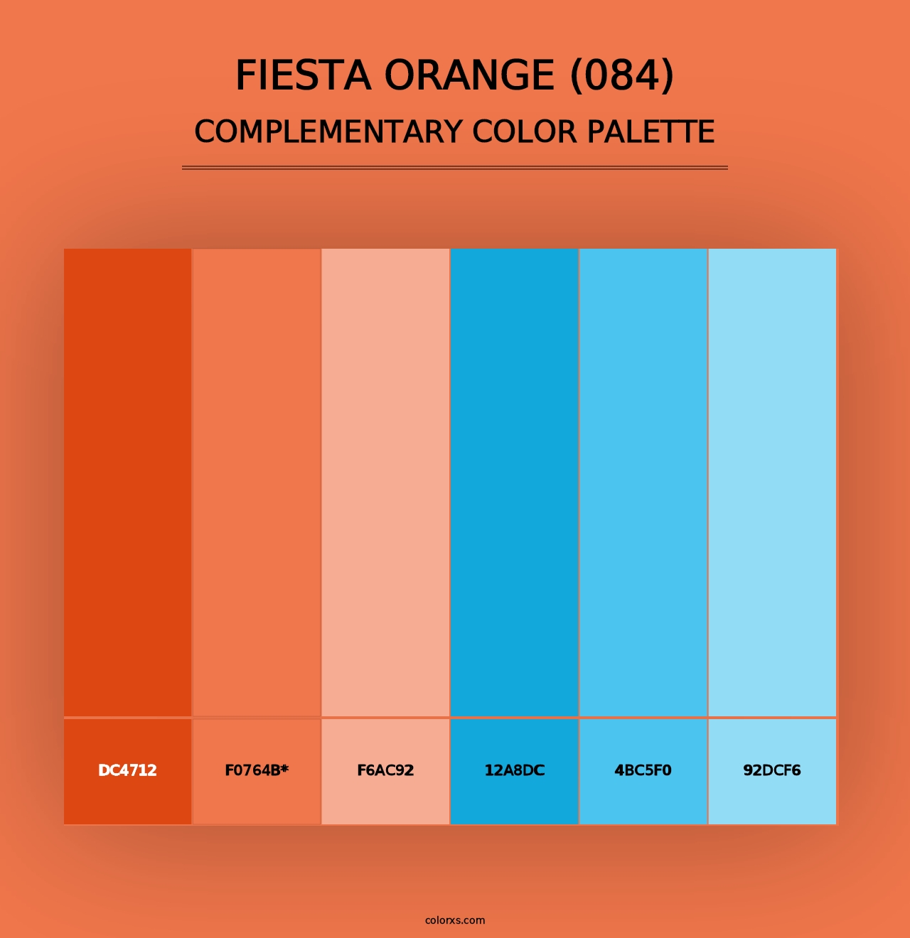 Fiesta Orange (084) - Complementary Color Palette