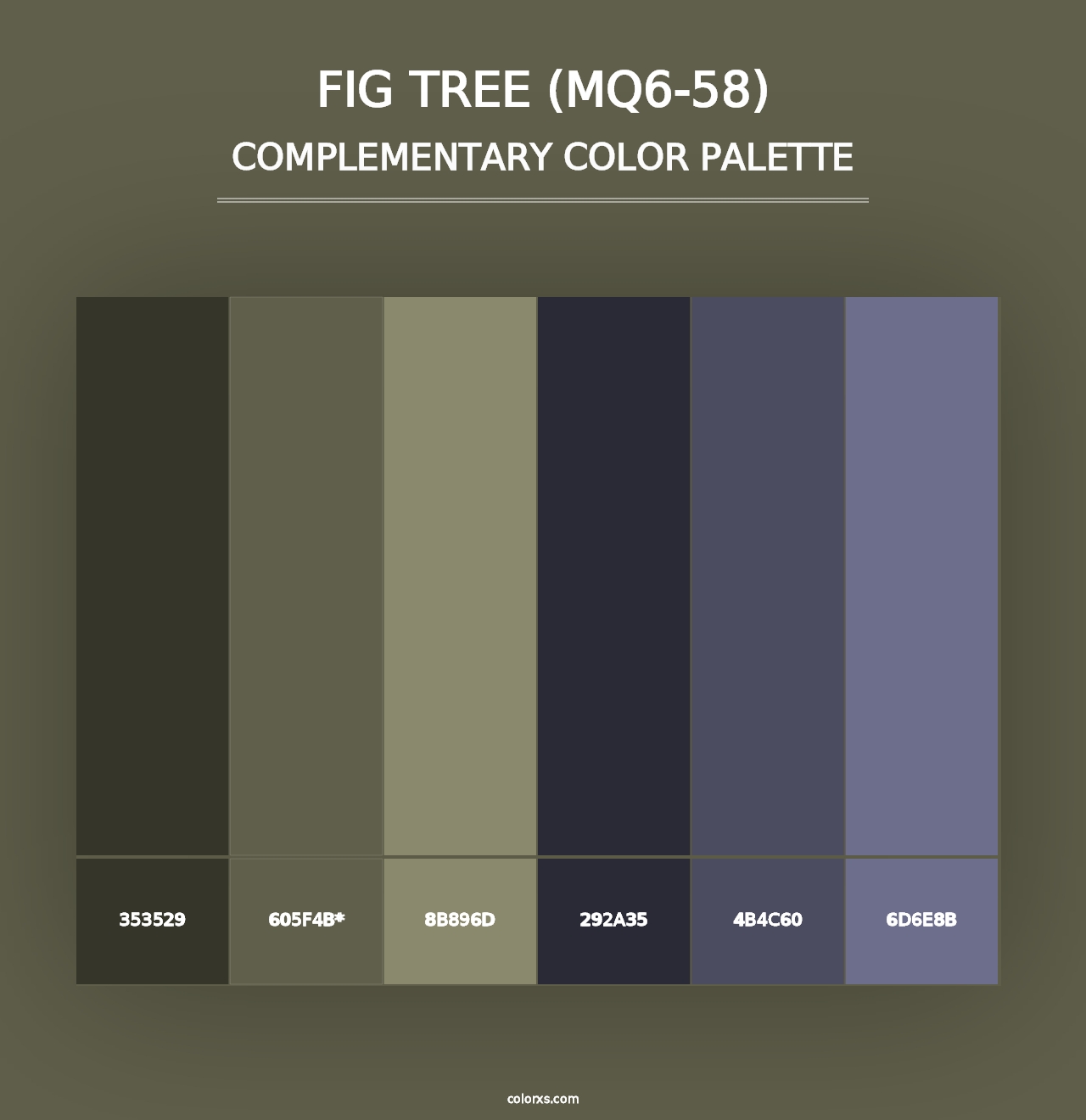 Fig Tree (MQ6-58) - Complementary Color Palette