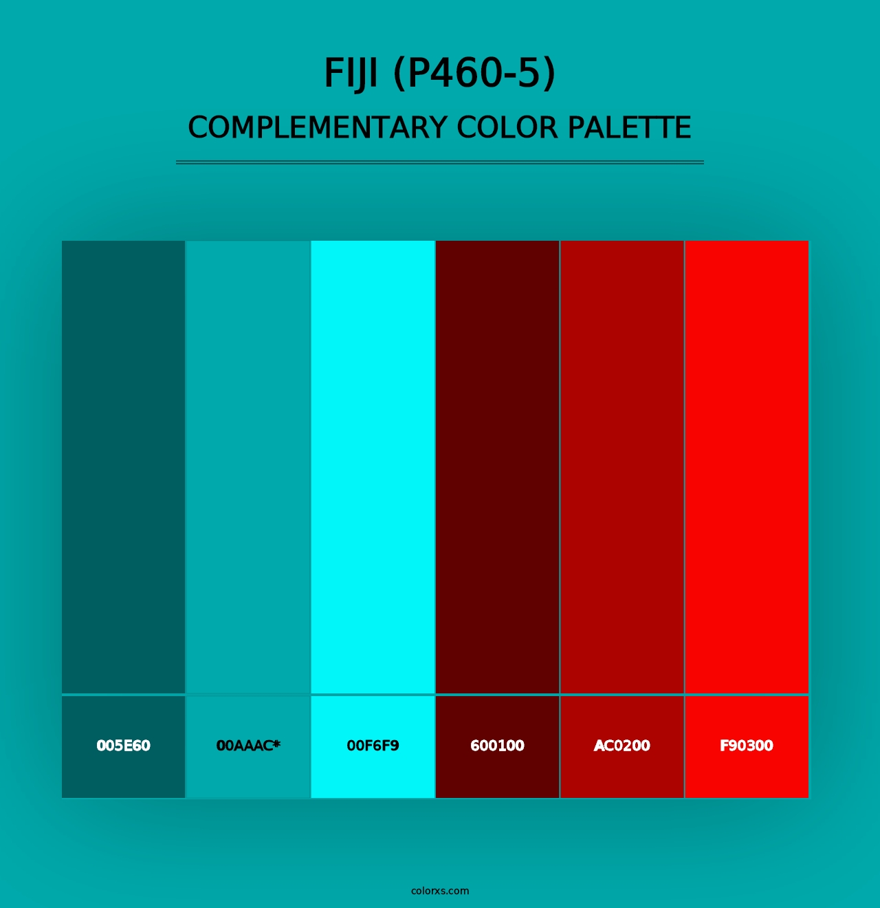 Fiji (P460-5) - Complementary Color Palette