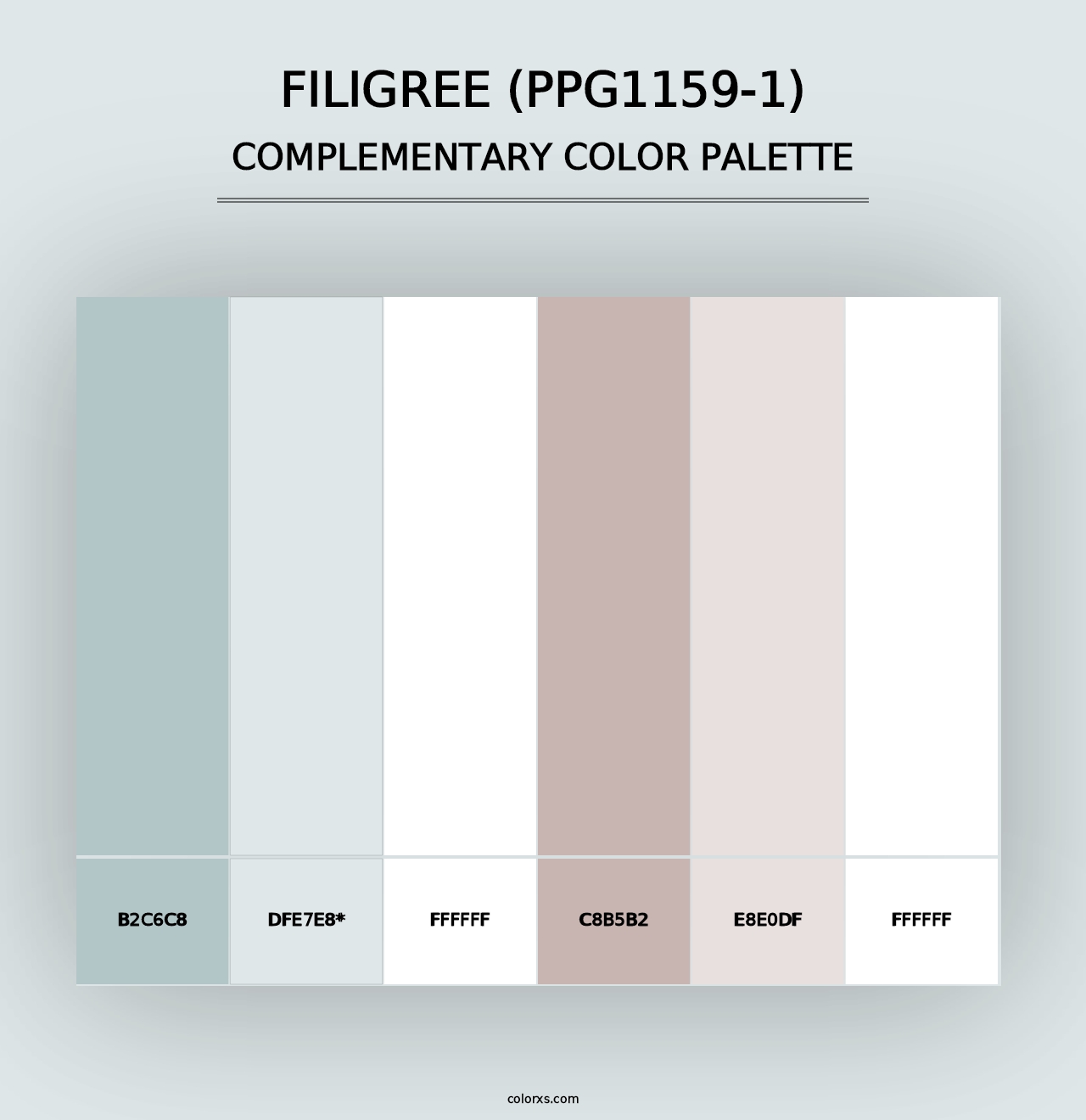 Filigree (PPG1159-1) - Complementary Color Palette