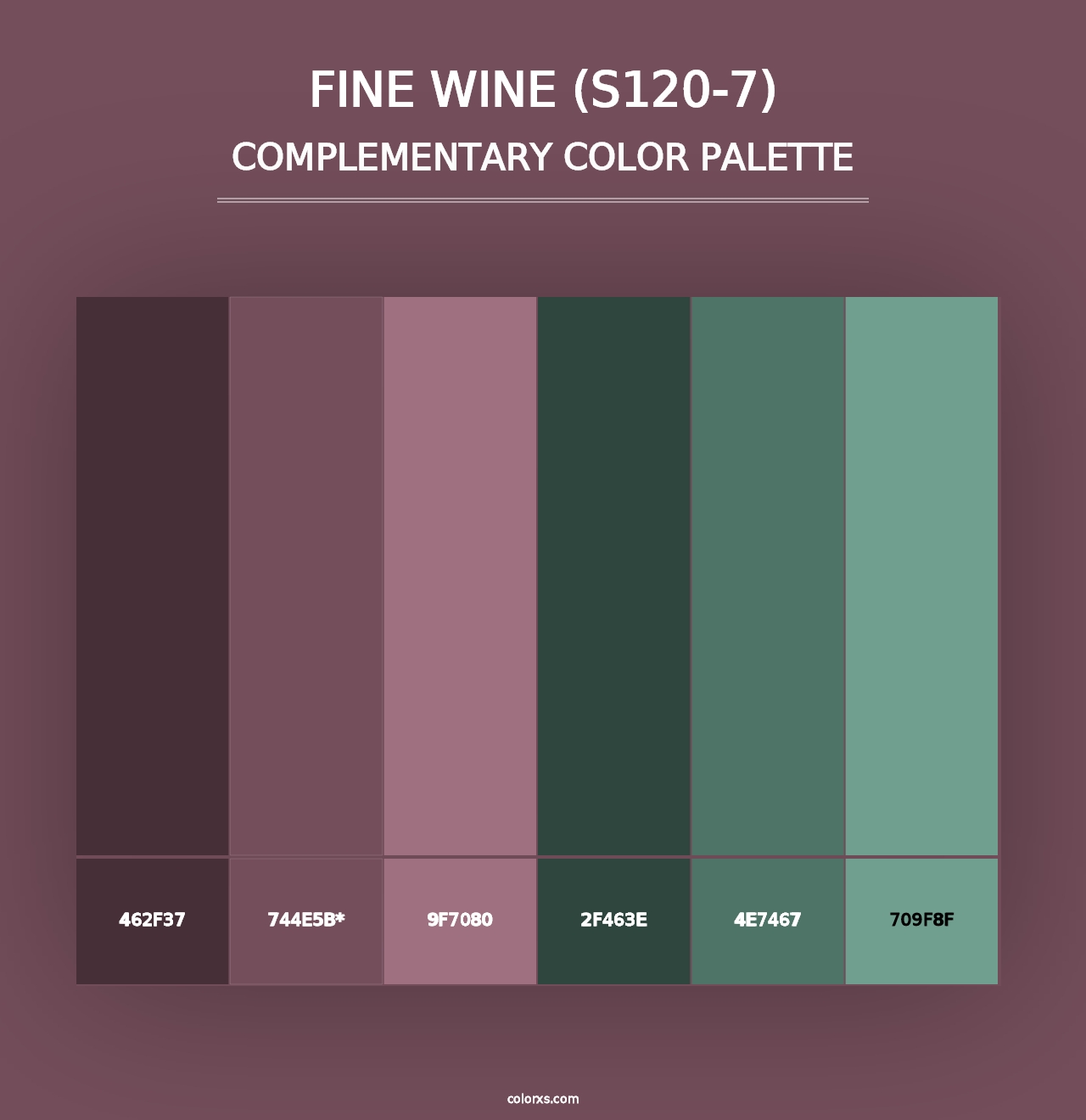 Fine Wine (S120-7) - Complementary Color Palette