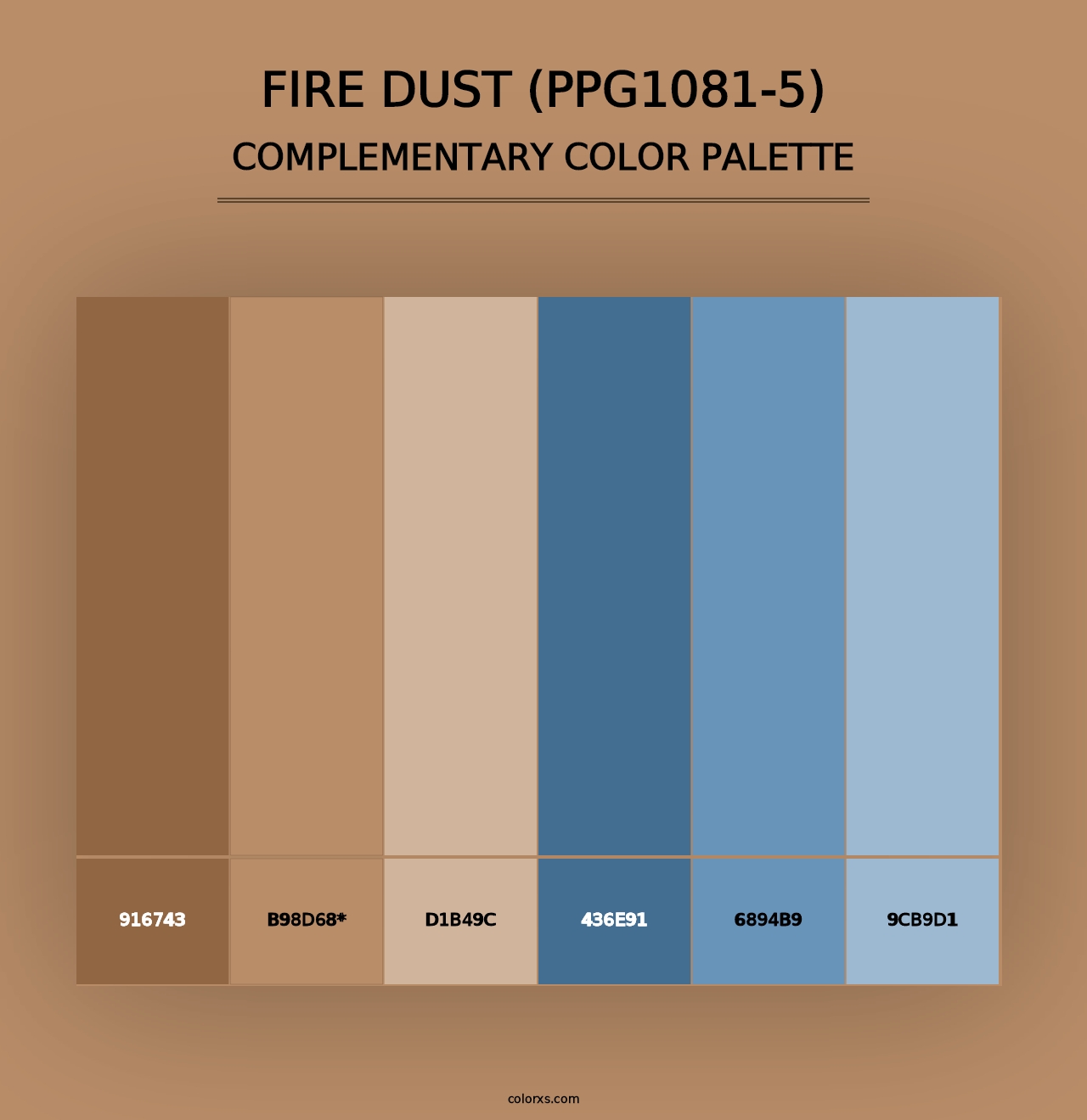 Fire Dust (PPG1081-5) - Complementary Color Palette