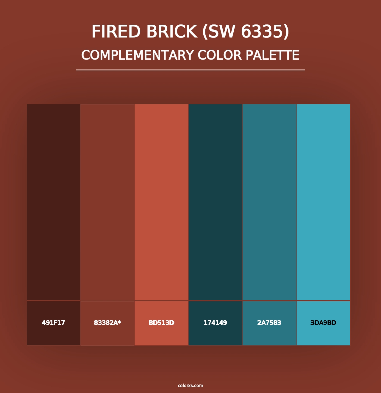 Fired Brick (SW 6335) - Complementary Color Palette