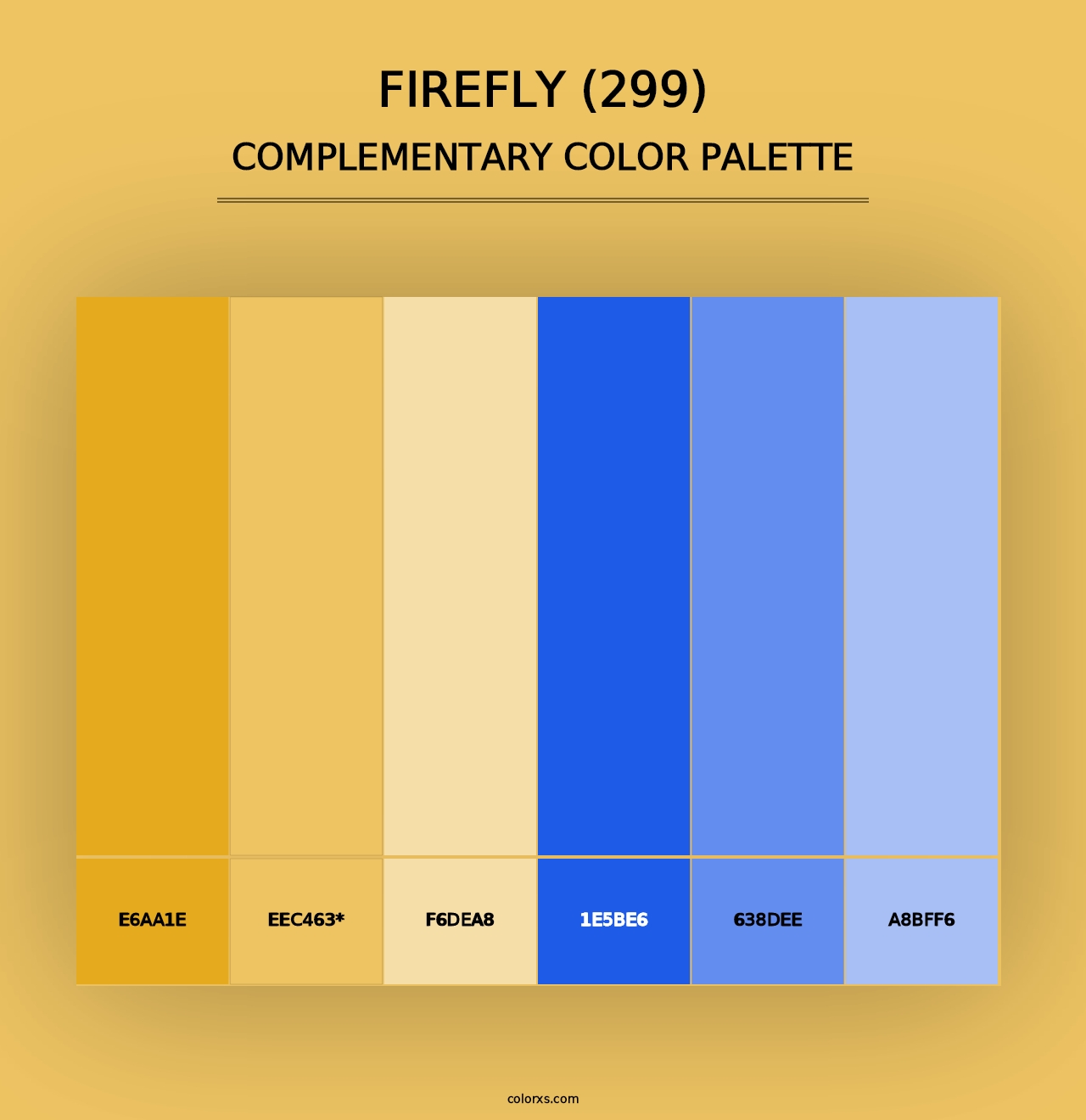 Firefly (299) - Complementary Color Palette