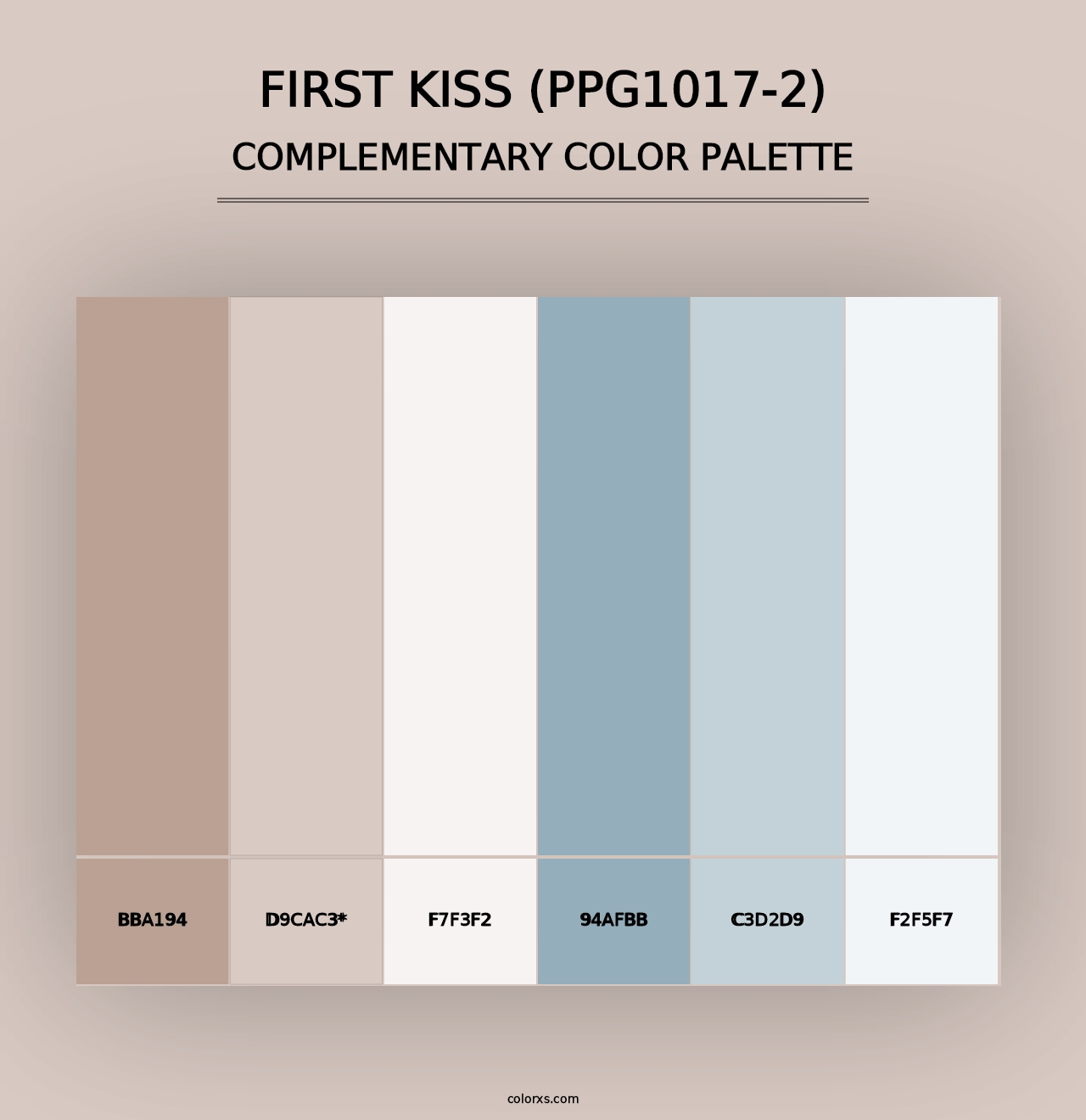 First Kiss (PPG1017-2) - Complementary Color Palette