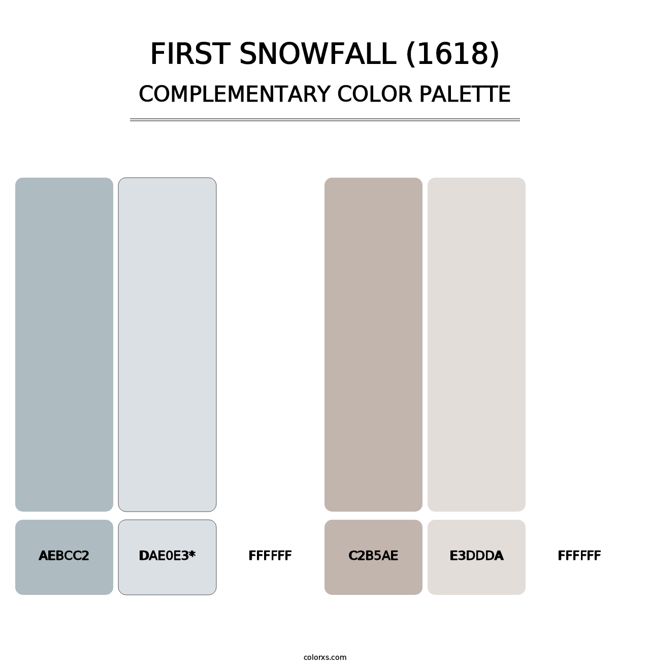 First Snowfall (1618) - Complementary Color Palette