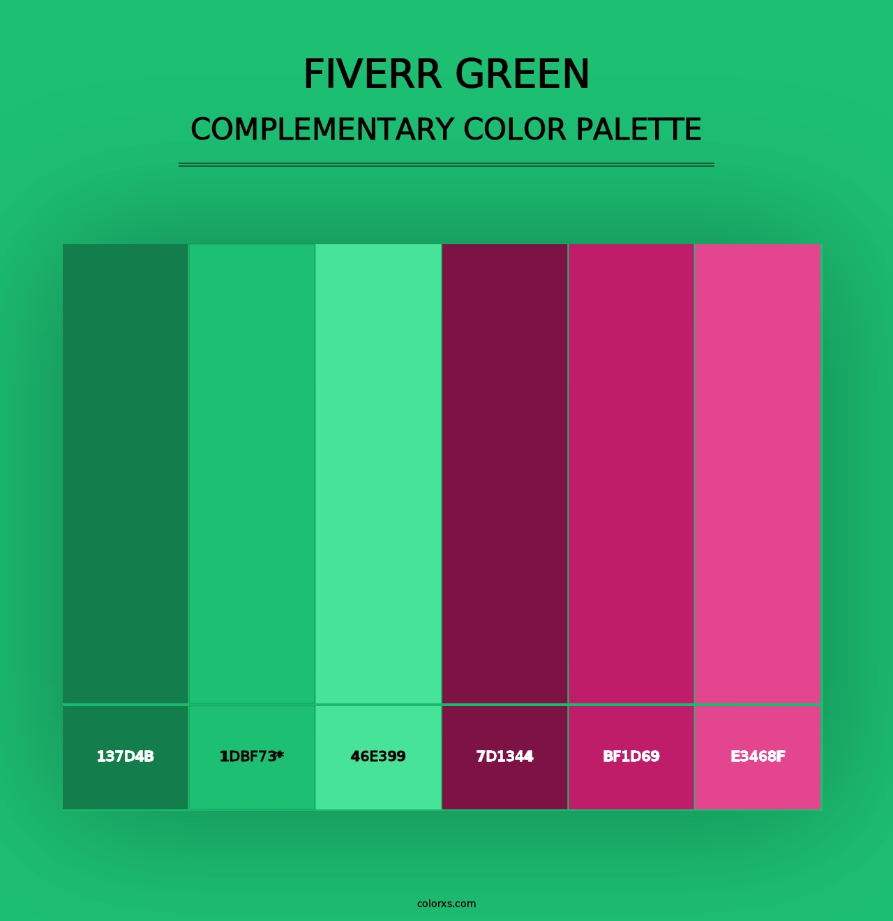 Fiverr Green - Complementary Color Palette