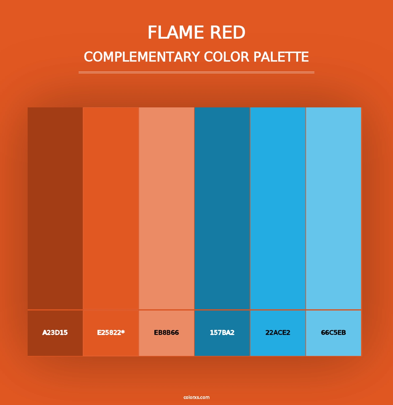 Flame Red - Complementary Color Palette