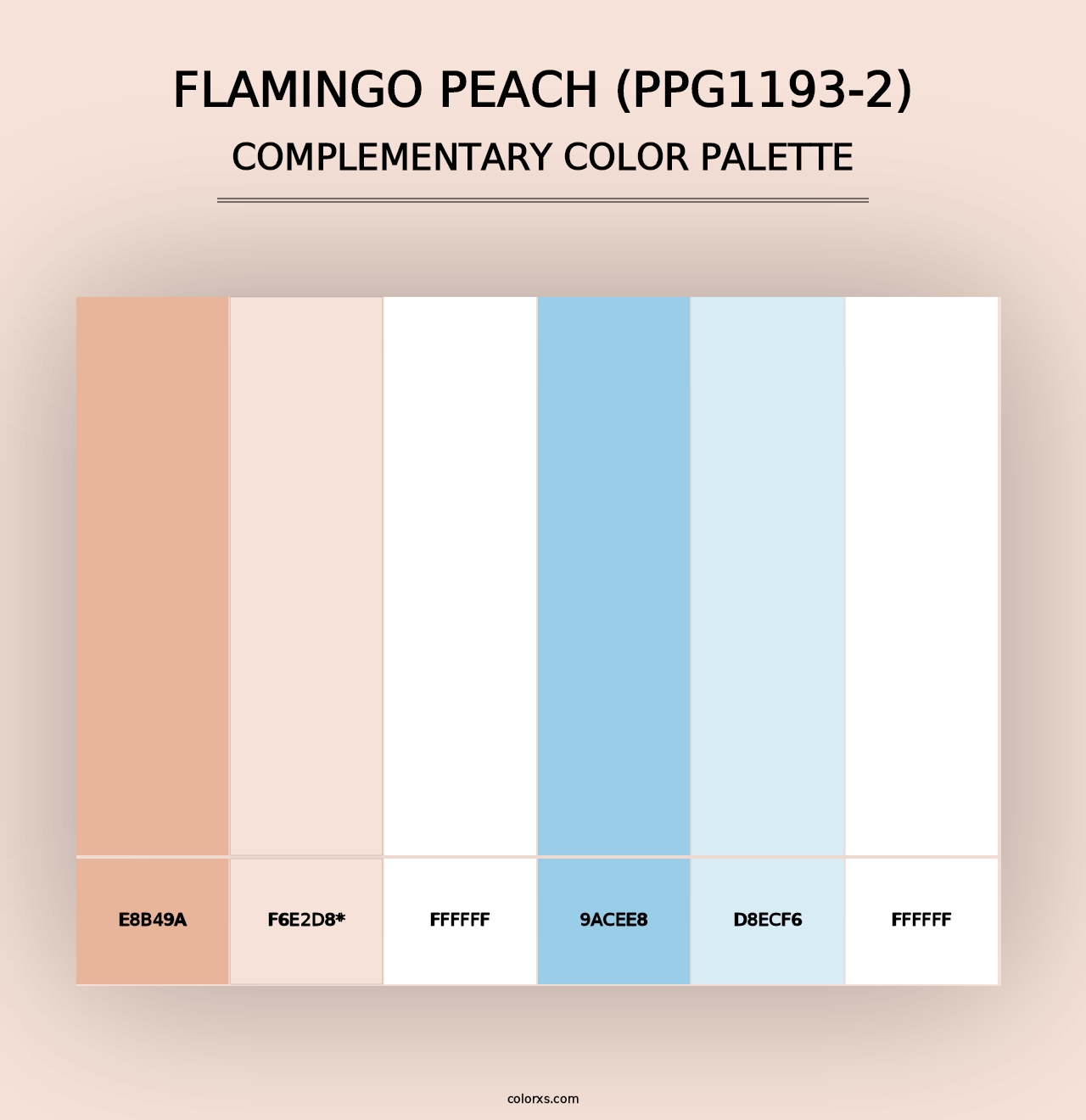 Flamingo Peach (PPG1193-2) - Complementary Color Palette