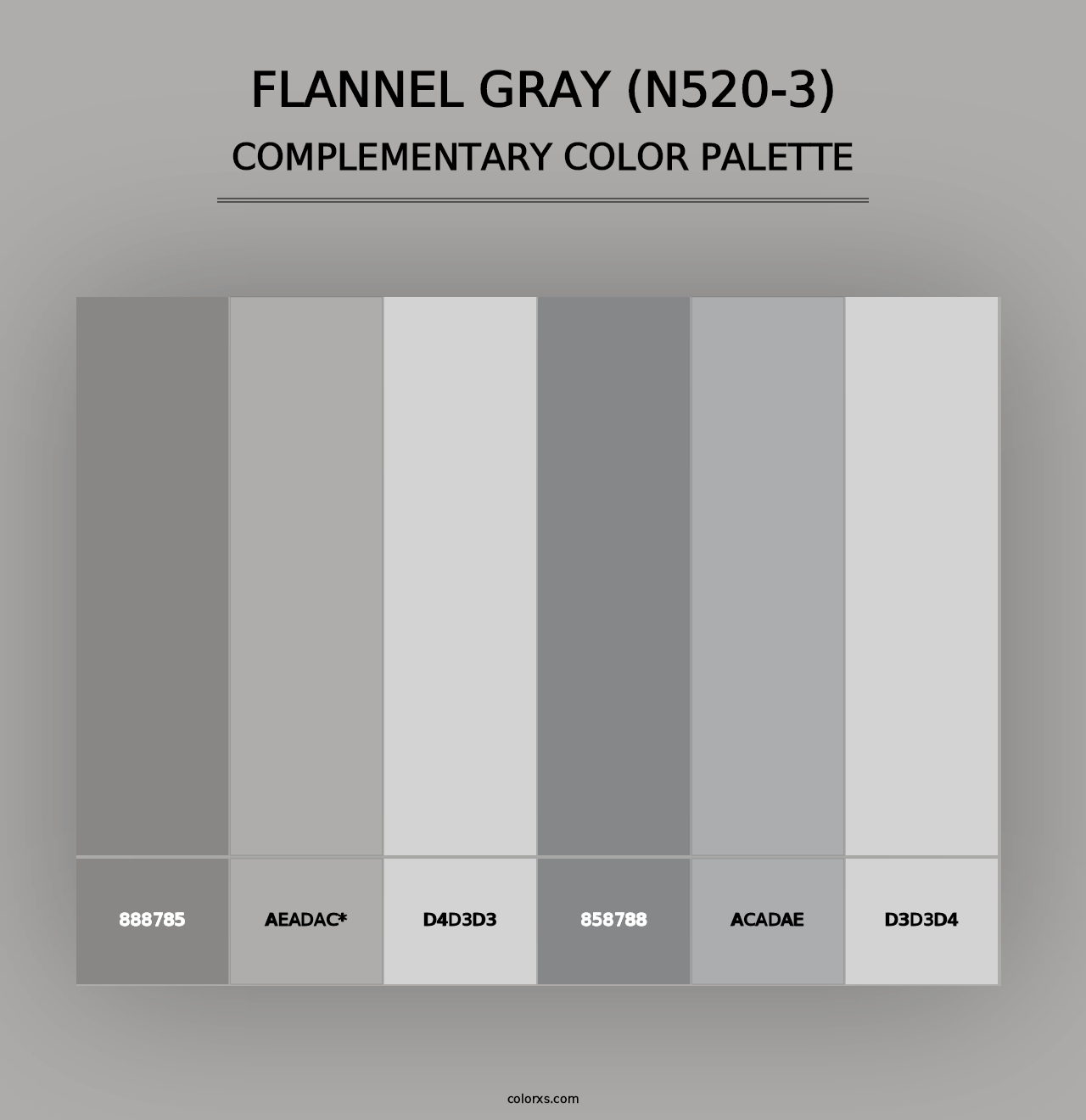 Flannel Gray (N520-3) - Complementary Color Palette