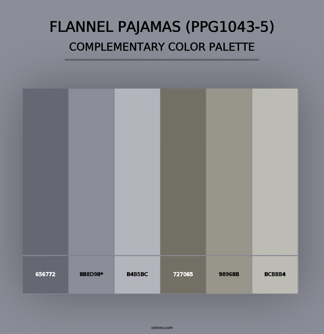 Flannel Pajamas (PPG1043-5) - Complementary Color Palette