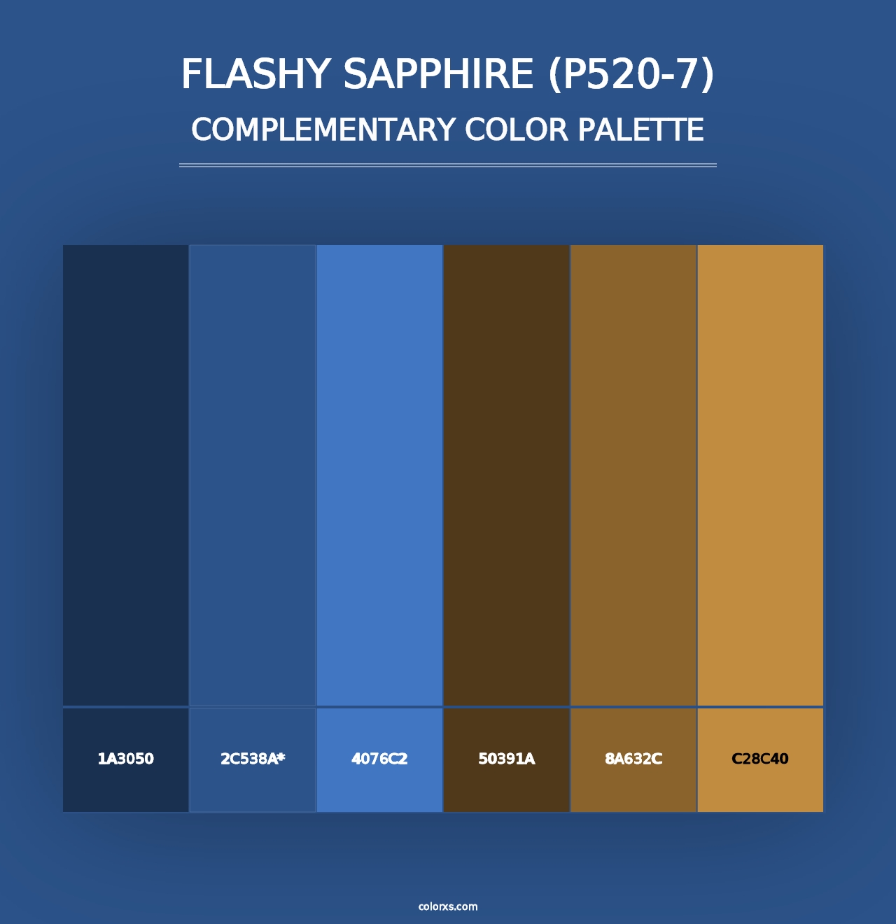 Flashy Sapphire (P520-7) - Complementary Color Palette