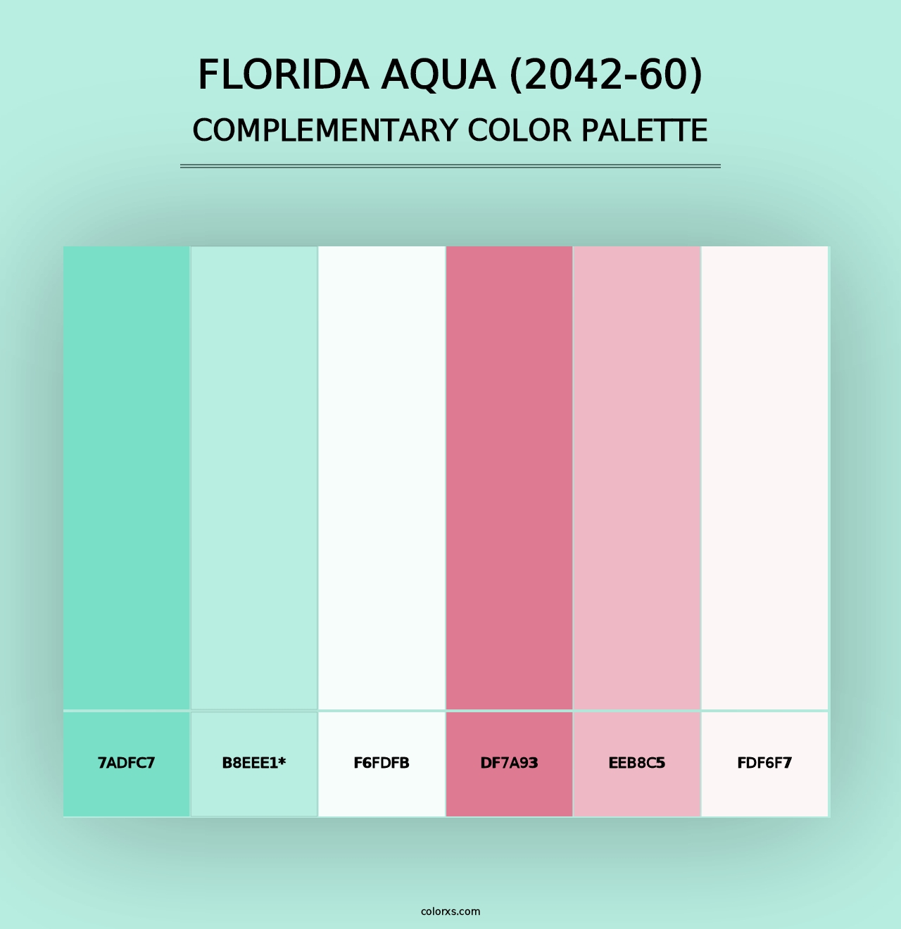 Florida Aqua (2042-60) - Complementary Color Palette