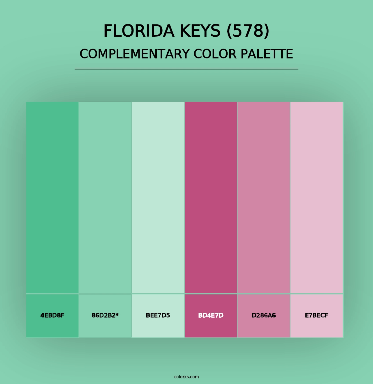 Florida Keys (578) - Complementary Color Palette